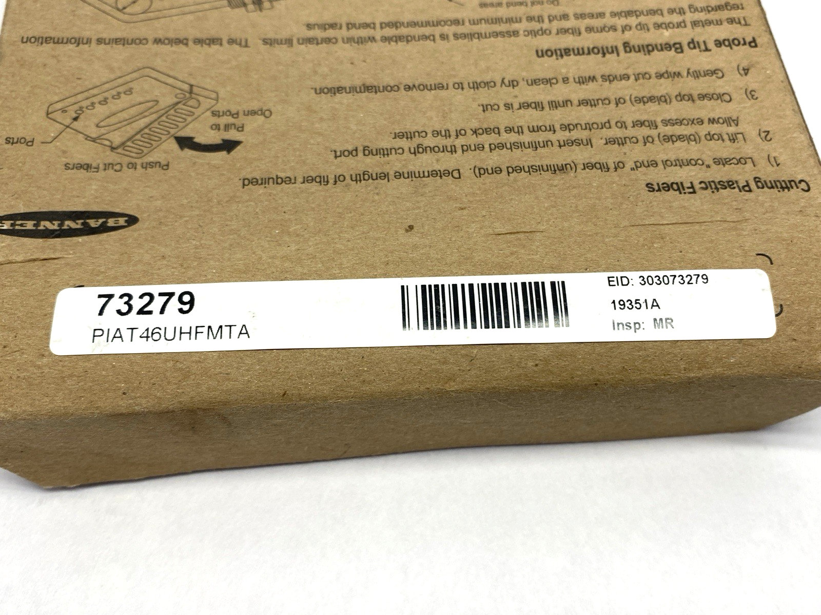 Banner PIAT46UHFMTA Double-Ended Fiber Optic Sensor 2m 73279 NO HARDWARE - Maverick Industrial Sales