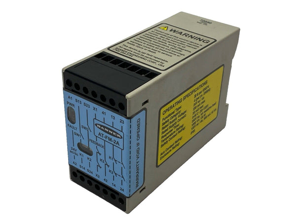 Banner AT-FM-2A Machine Safety Relay 2-Channel 250mA 24V 72050 - Maverick Industrial Sales