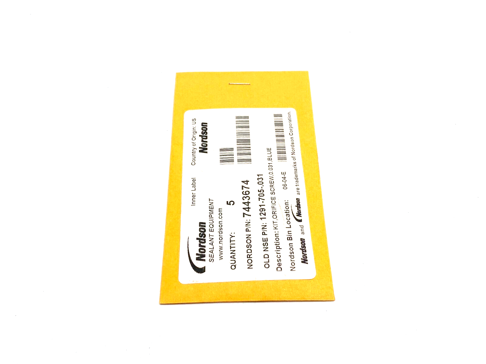 Nordson 7443674 Orifice Screw Kit, 0.031, Blue PKG OF 5 - Maverick Industrial Sales