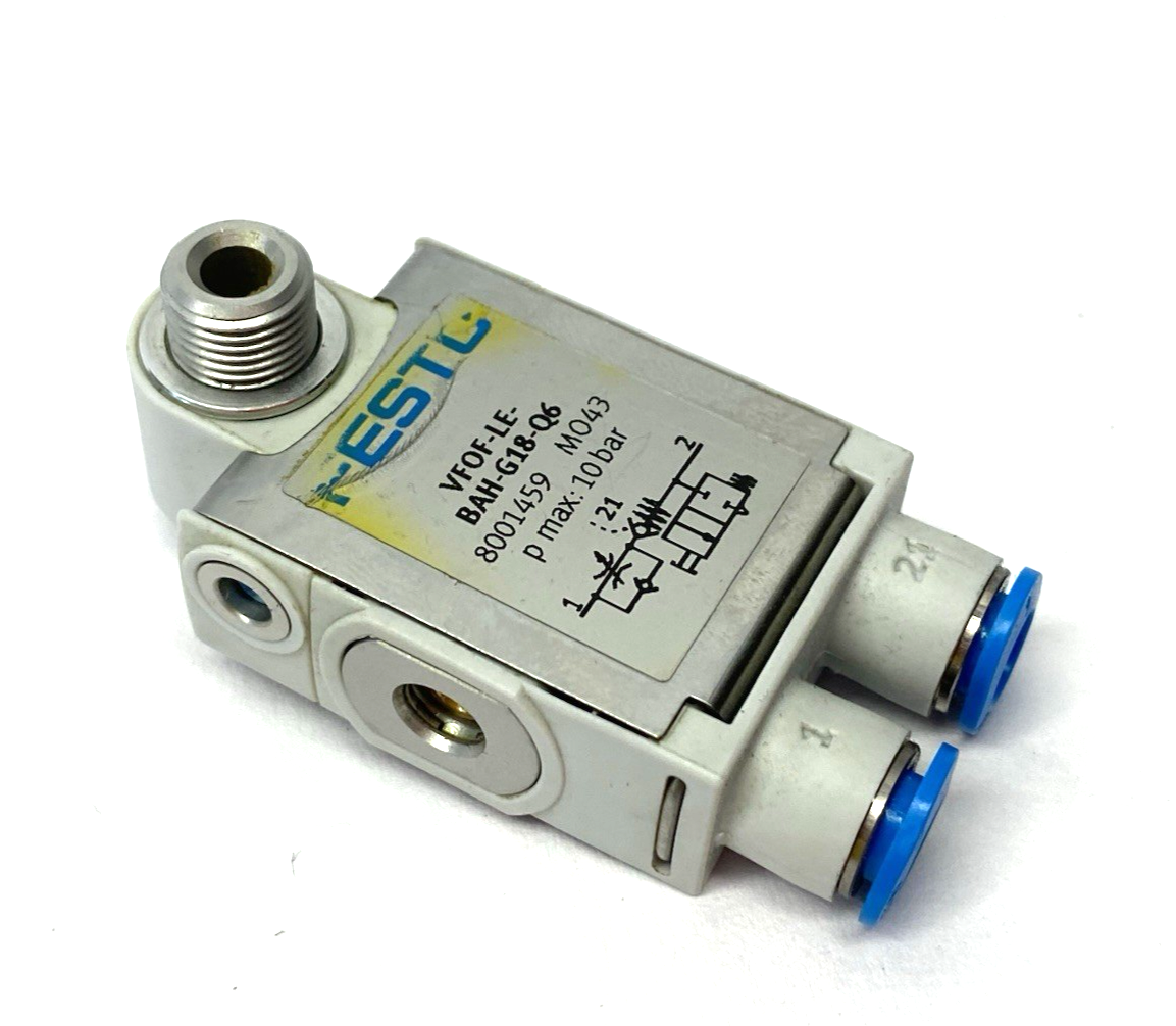 VFOF-LE-BAH-G18-Q6 | Festo One-Way Flow Control Check Valve, non-return, 8001459 - Used - Maverick Industrial Sales