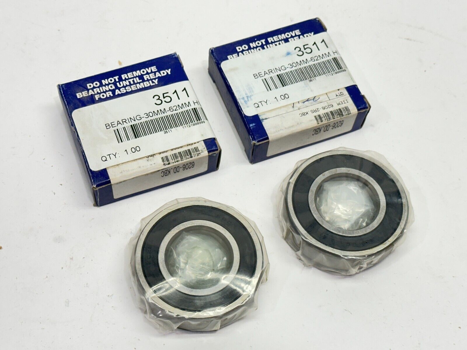 KBC 6206-DD Radial Bearing 3511 LOT OF 2 - Maverick Industrial Sales