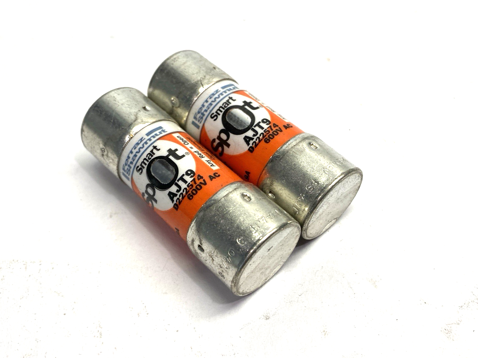 Mersen Ferraz Shawmut AJT9 Amp-Trap Smart Spot Fuse Class J 600VAC 9A LOT OF 2 - Maverick Industrial Sales