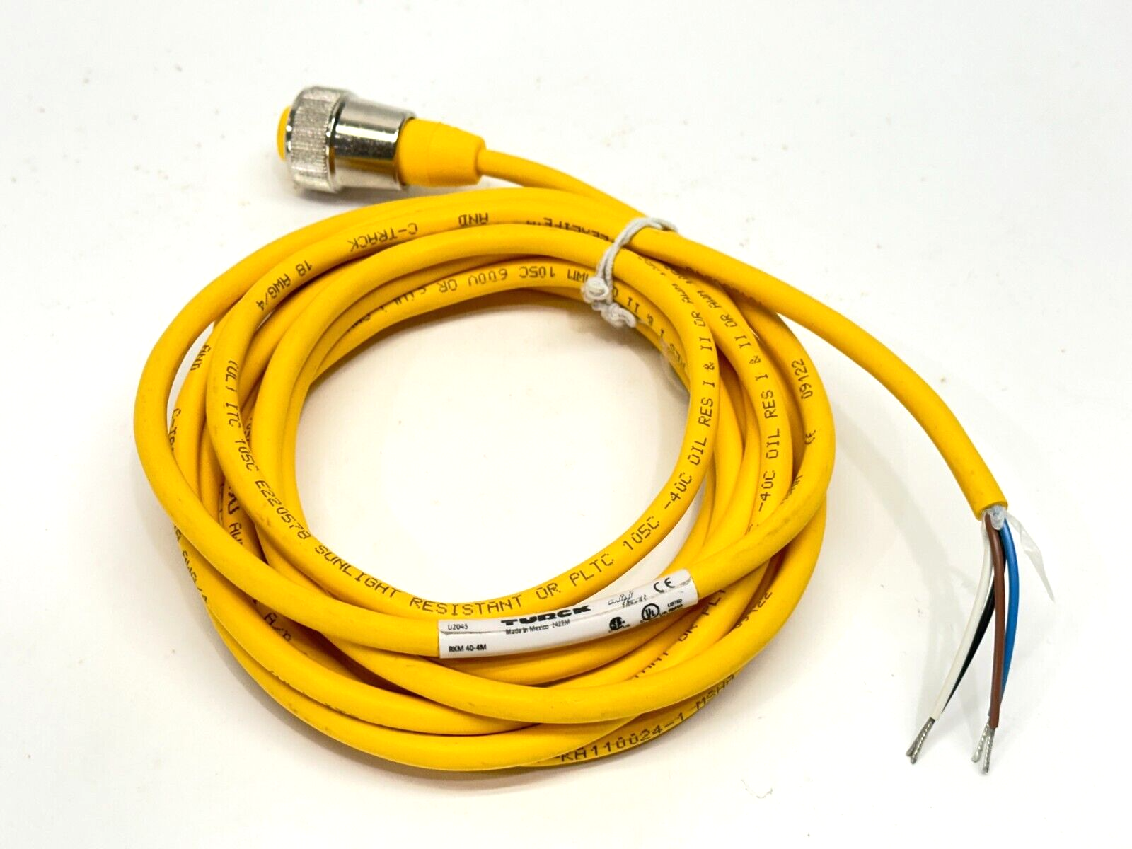 Turck RKM 40-4M Minifast Cordset Female 7/8 UN Connector 4-Pin 4m U2045 - Maverick Industrial Sales