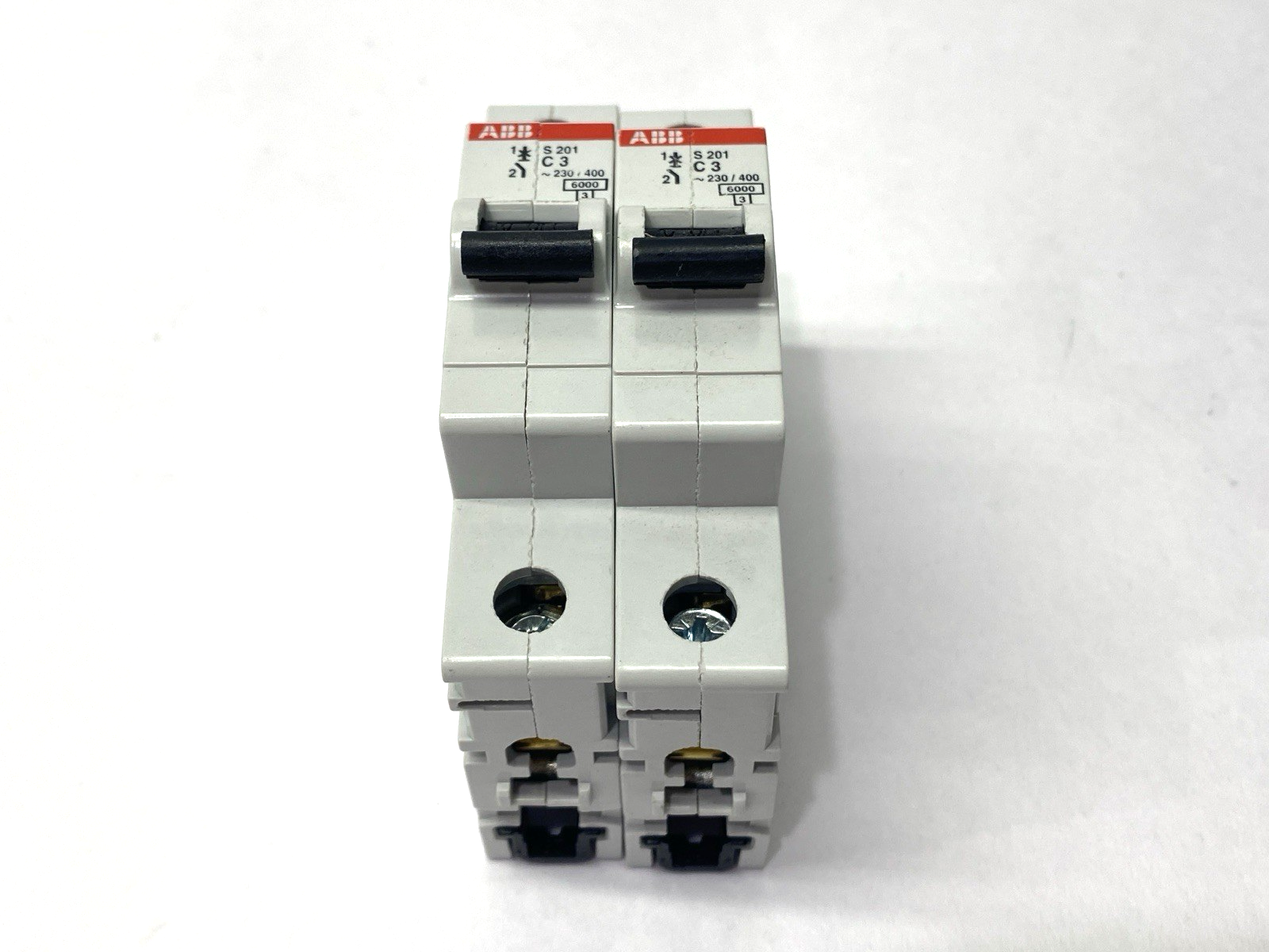 ABB S201-C3 Miniature Circuit Breaker 1-Pole 3A LOT OF 2 - Maverick Industrial Sales