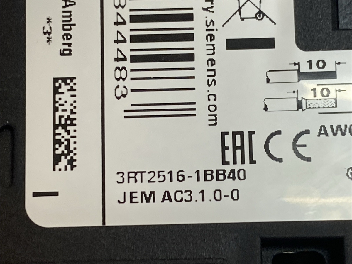 3RT2516-1BB40 | Siemens SIRIUS Power Contactor 4-Pole 24V - New – Open box - Maverick Industrial Sales