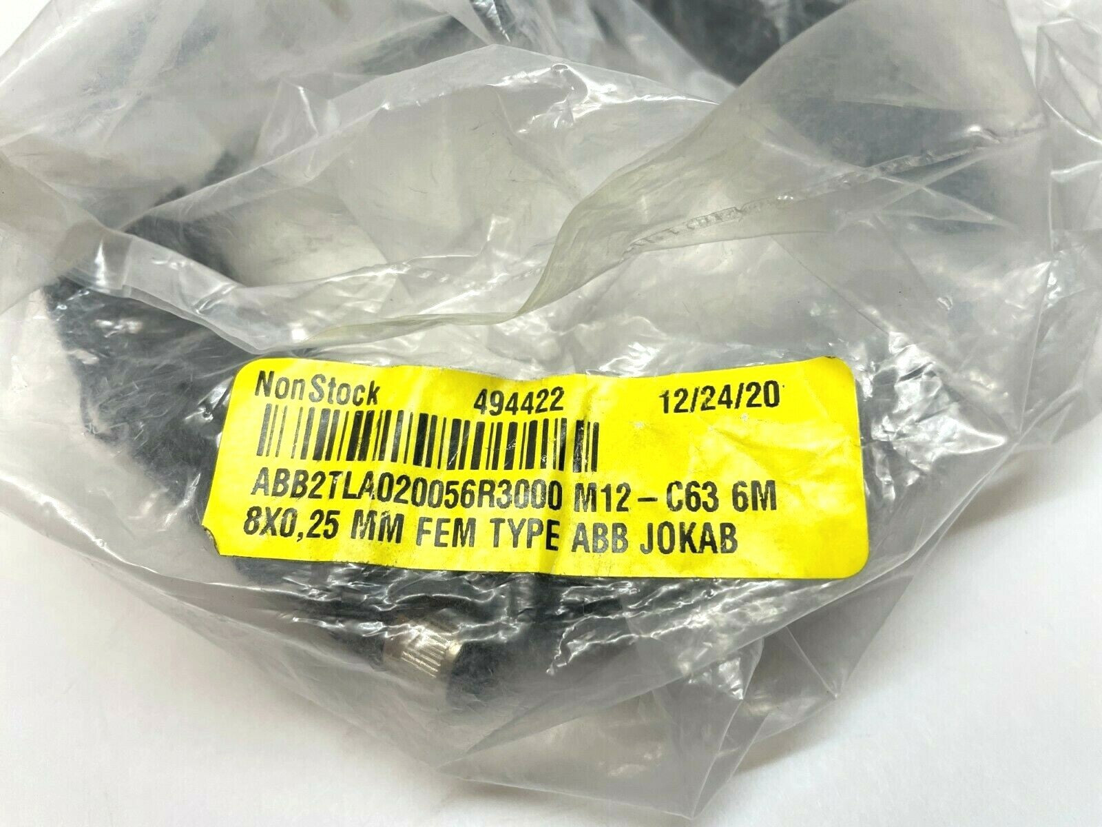 ABB 2TLA020056R3000 Jokab Safety E-Stop Cable 6m Length M12-C63 - Maverick Industrial Sales