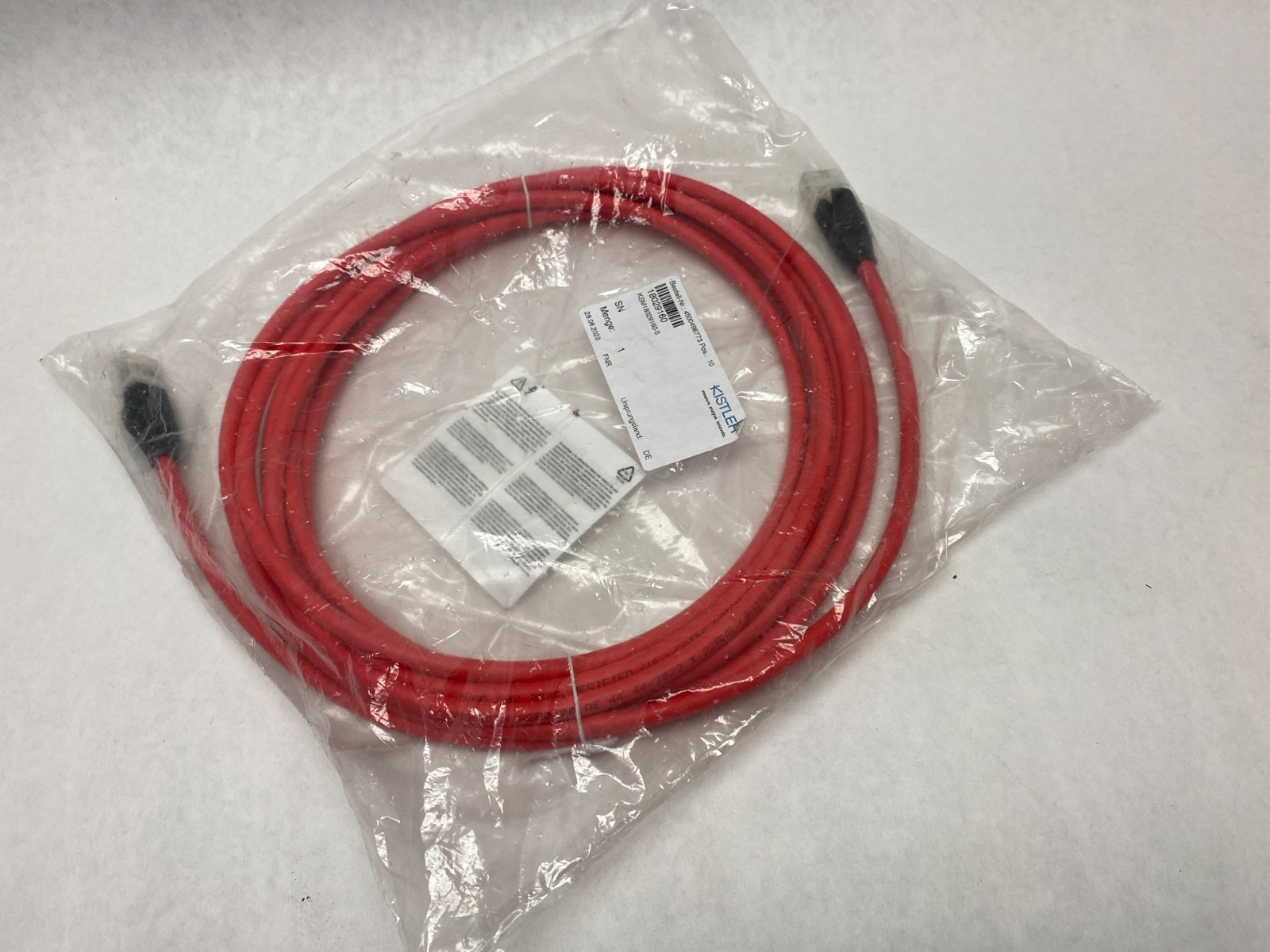 R911389205 | Bosch Rexroth SERCOS III Bus Cable 4-Pin Straight RKB0021/005,0 - New - Maverick Industrial Sales