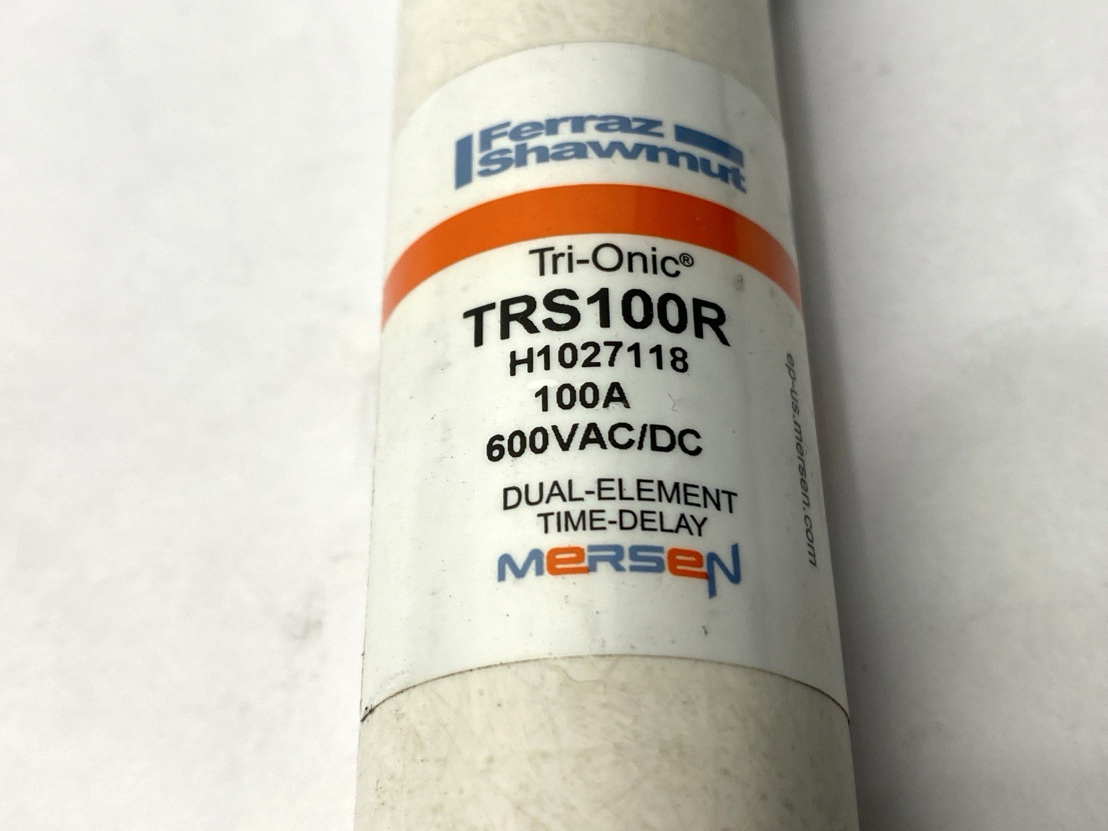 Mersen Ferraz Shawmut TRS100R Dual-Element Time-Delay Tri-Onic Fuse 600V 100A - Maverick Industrial Sales
