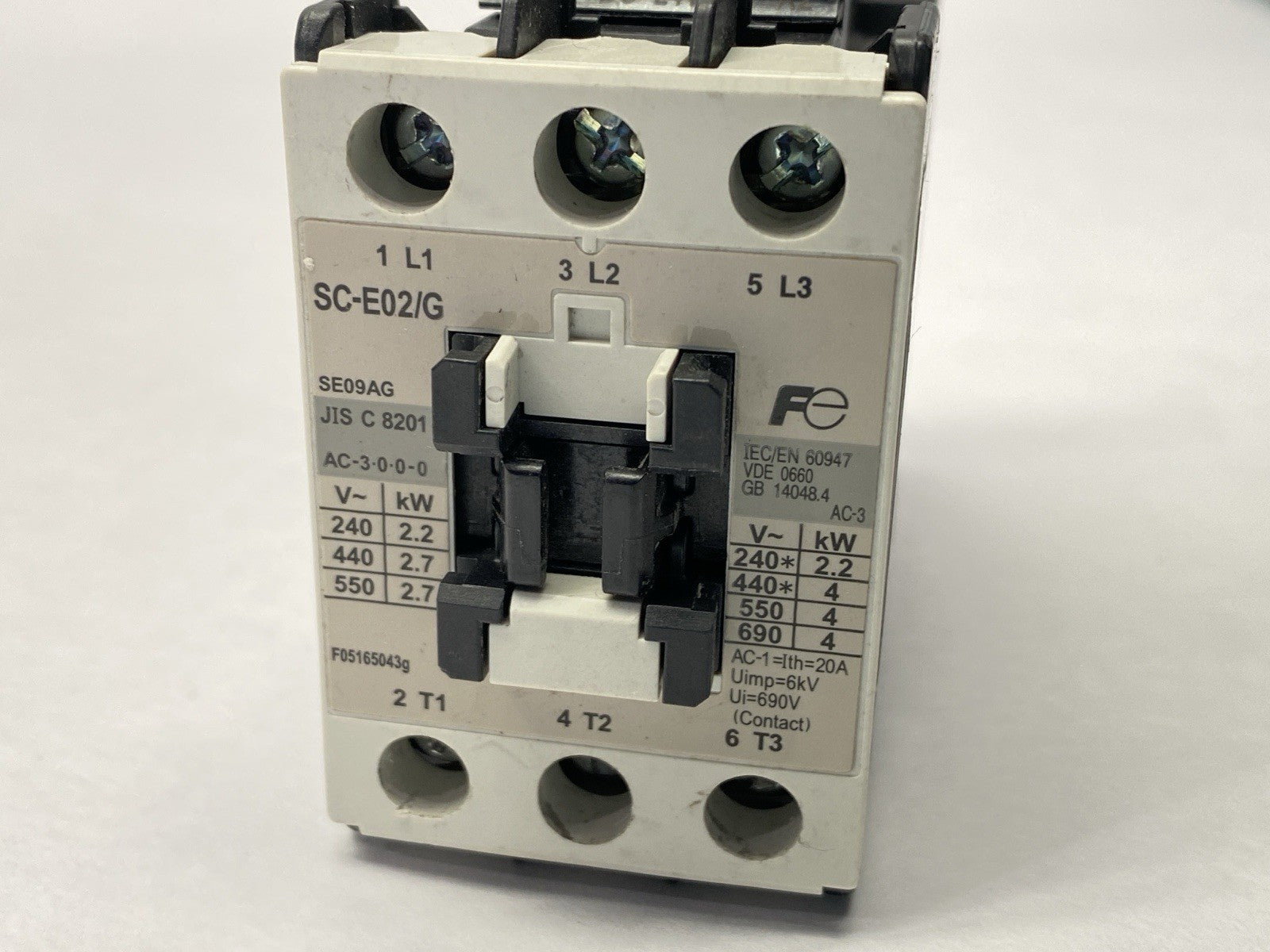 Fuji Electric SC-E02/G-24VDC Magnetic Contactor 24VDC Coil - Maverick Industrial Sales