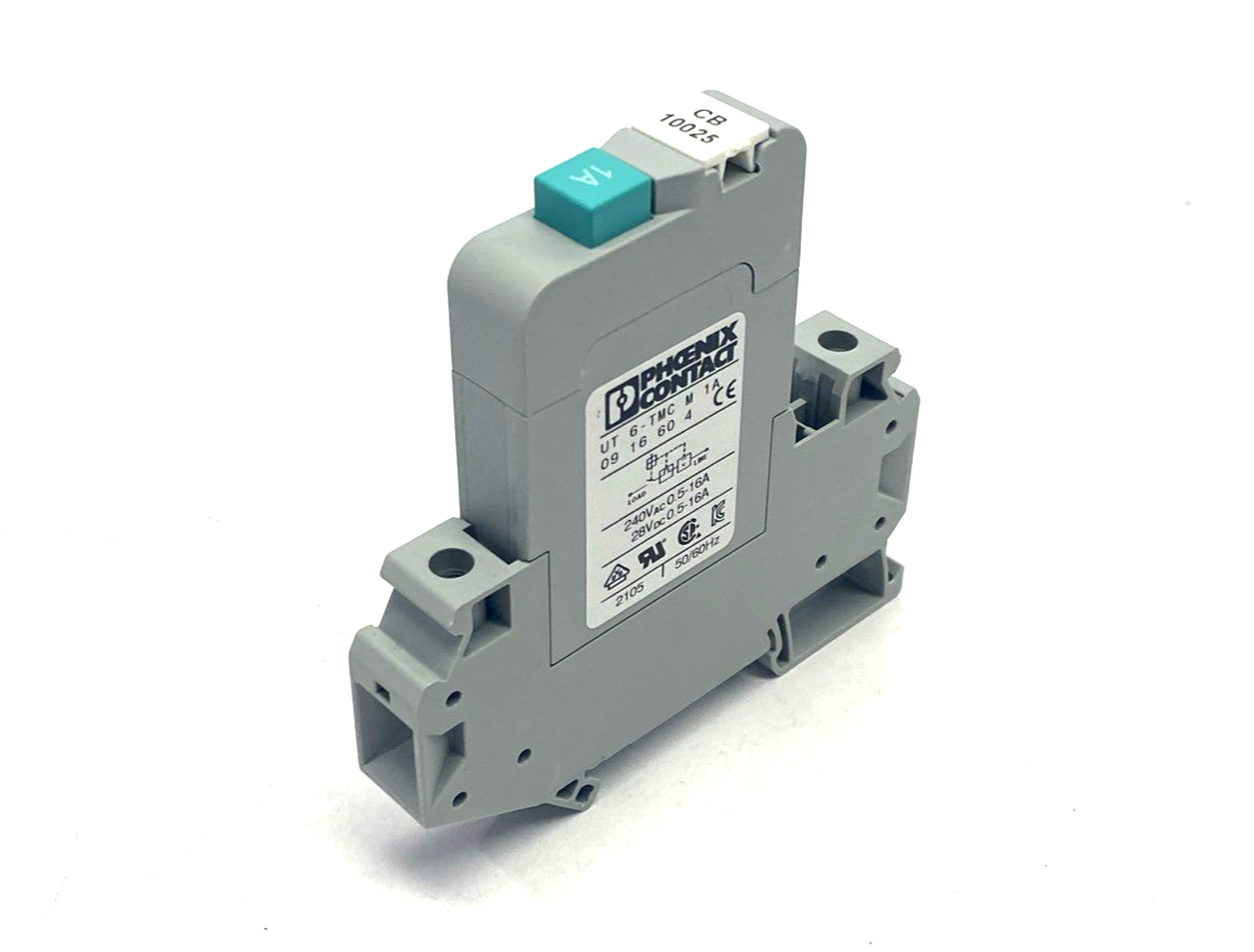 UT 6-TMC M 1A,0916604 | Phoenix Contact UT 6-TMC M 1A Thermal-Magnetic Circuit Breaker 0916604 LOT OF 3 - Used - Maverick Industrial Sales