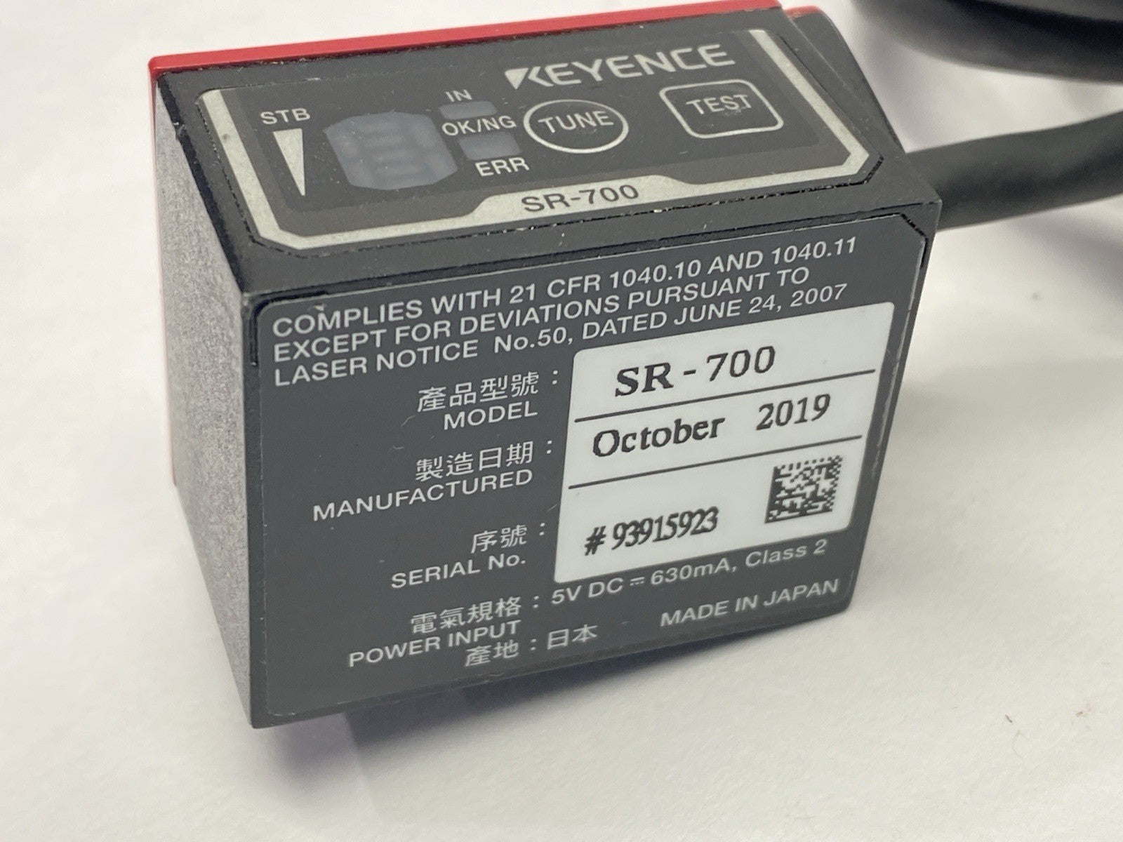 SR-700 | Keyence Ultra-Compact 1D And 2D Code Reader Fixed Type - Used - Maverick Industrial Sales