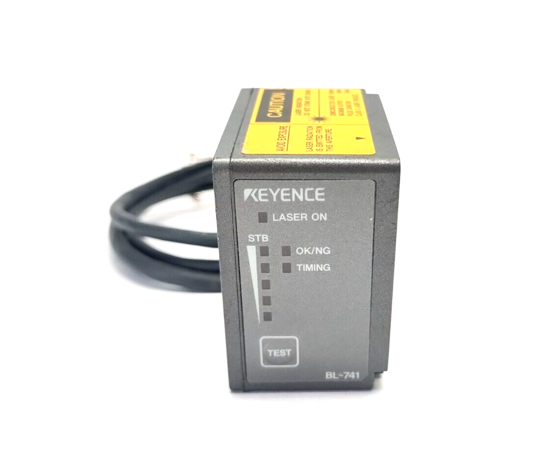BL-741 | Keyence Laser Barcode Reader Raster Type, 150-750mm Range, 24VDC - Used - Maverick Industrial Sales