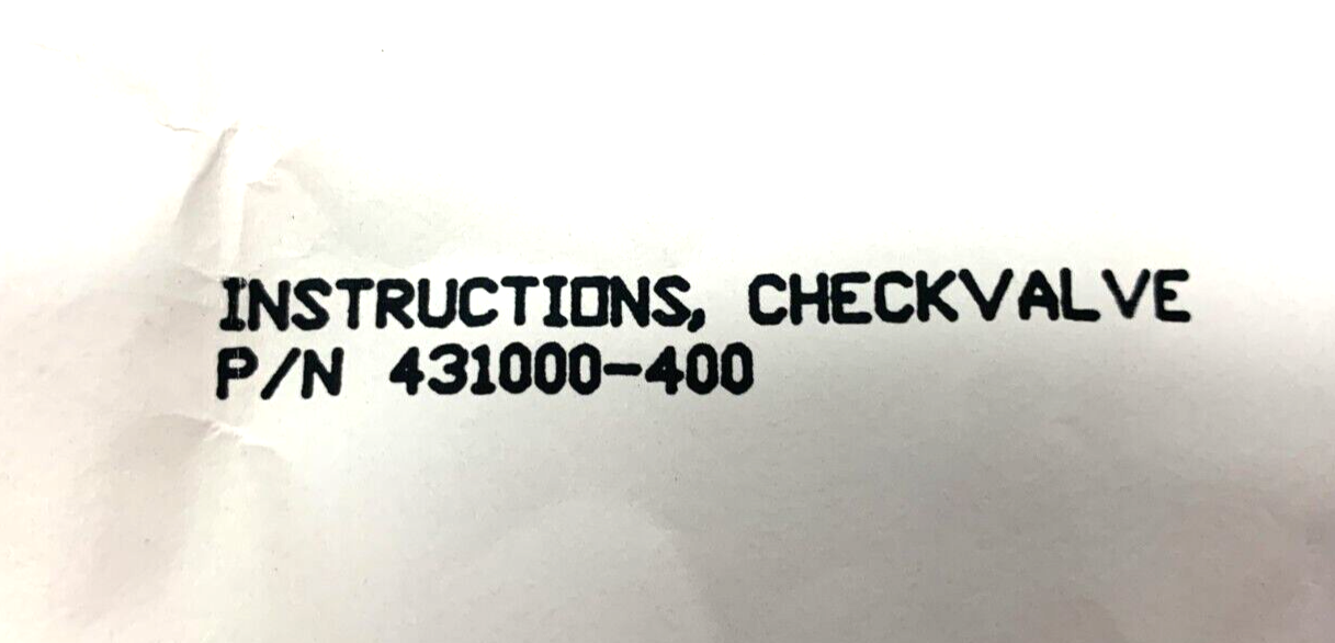 FilterTek 431000-400 Plastic Check Valve - Maverick Industrial Sales