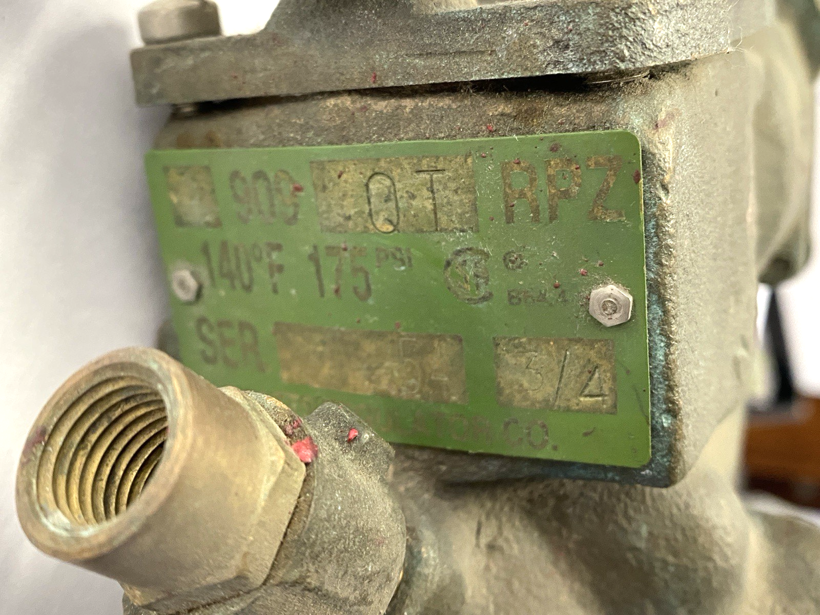 909-0TRPZ | Watt Regulator Reduced Pressure Zone Backflow Preventer 3/4" 175PSI - For parts or not working - Maverick Industrial Sales