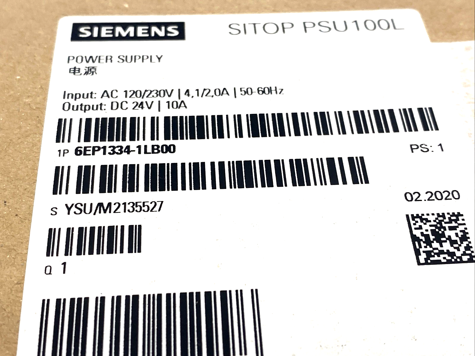 Siemens 6EP1334-1LB00 Power Supply 120/230VAC 4.1/2.0A 24VDC 10A - Maverick Industrial Sales