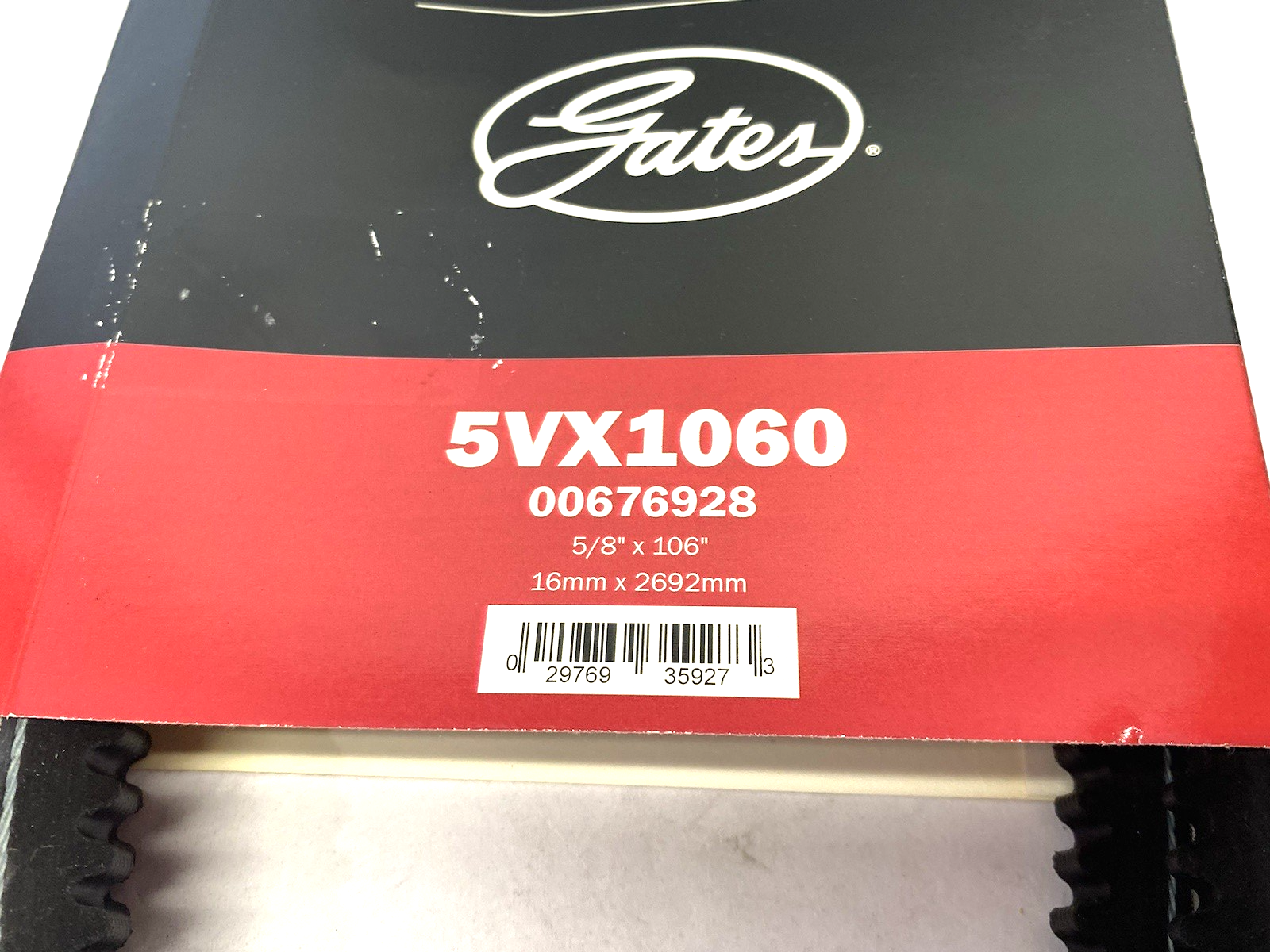 Gates 5VX1060 Narrow Super HC V-Belt 5/8" Top Width, 1-Strand, 106" Outside Leng - Maverick Industrial Sales