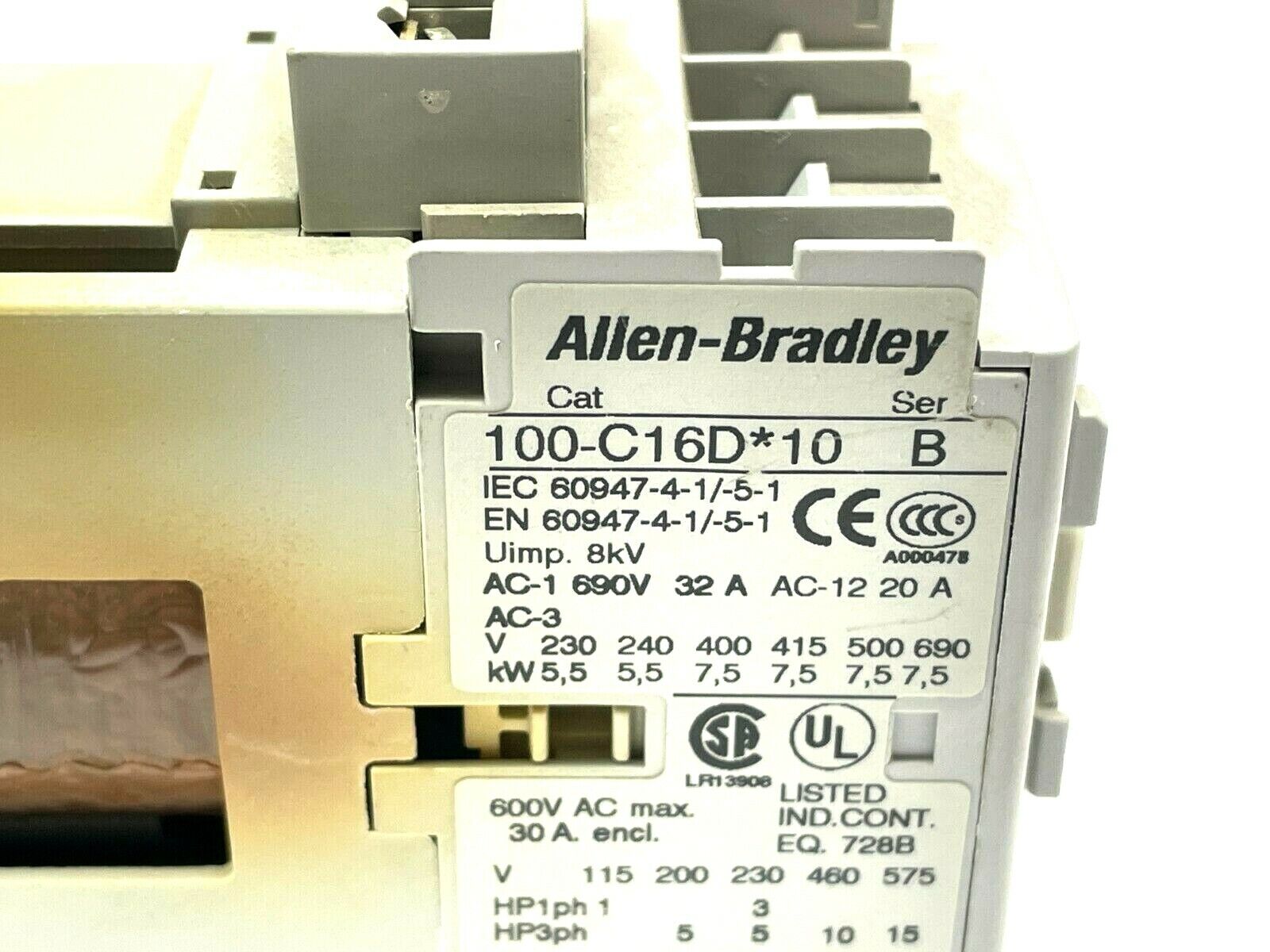 Allen Bradley 100-C16DEJ10 Ser B Contactor - Maverick Industrial Sales
