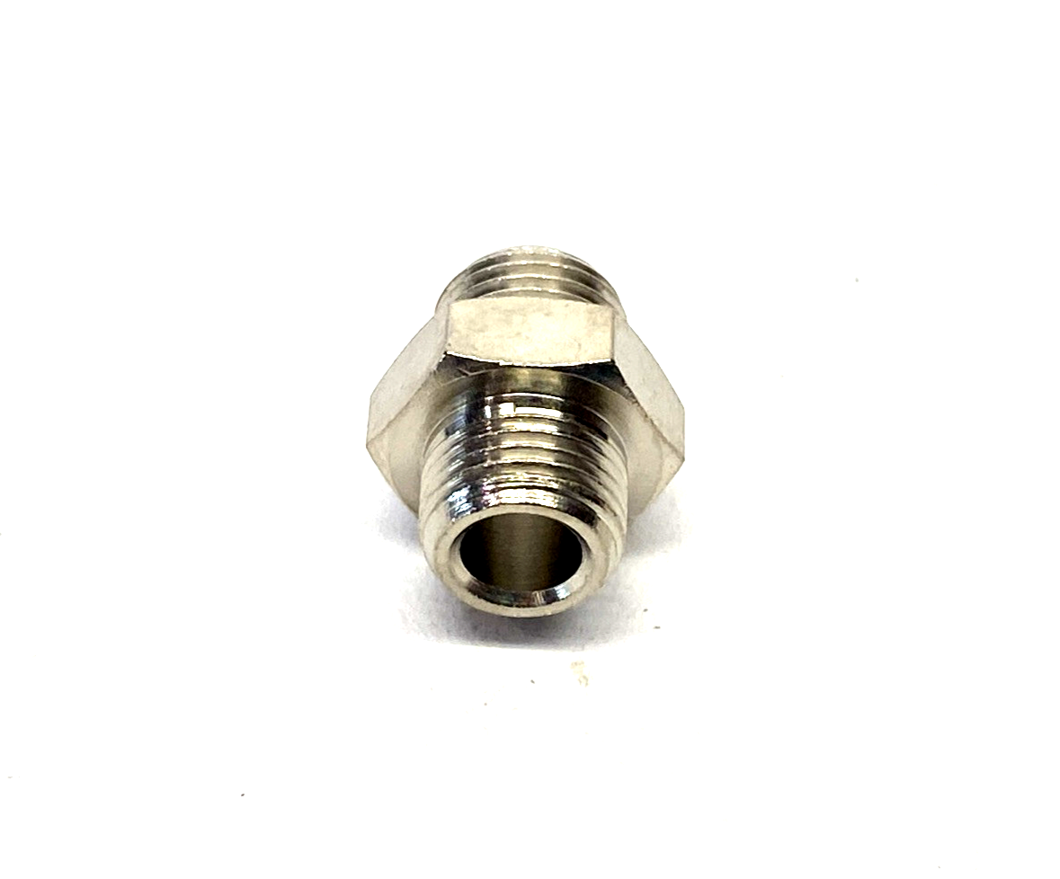2501 1/8 | Camozzi Metric-BSP Nipple 1/8" x 1/8" 13 MM Wrench Size LOT OF 20 - New – Open box - Maverick Industrial Sales