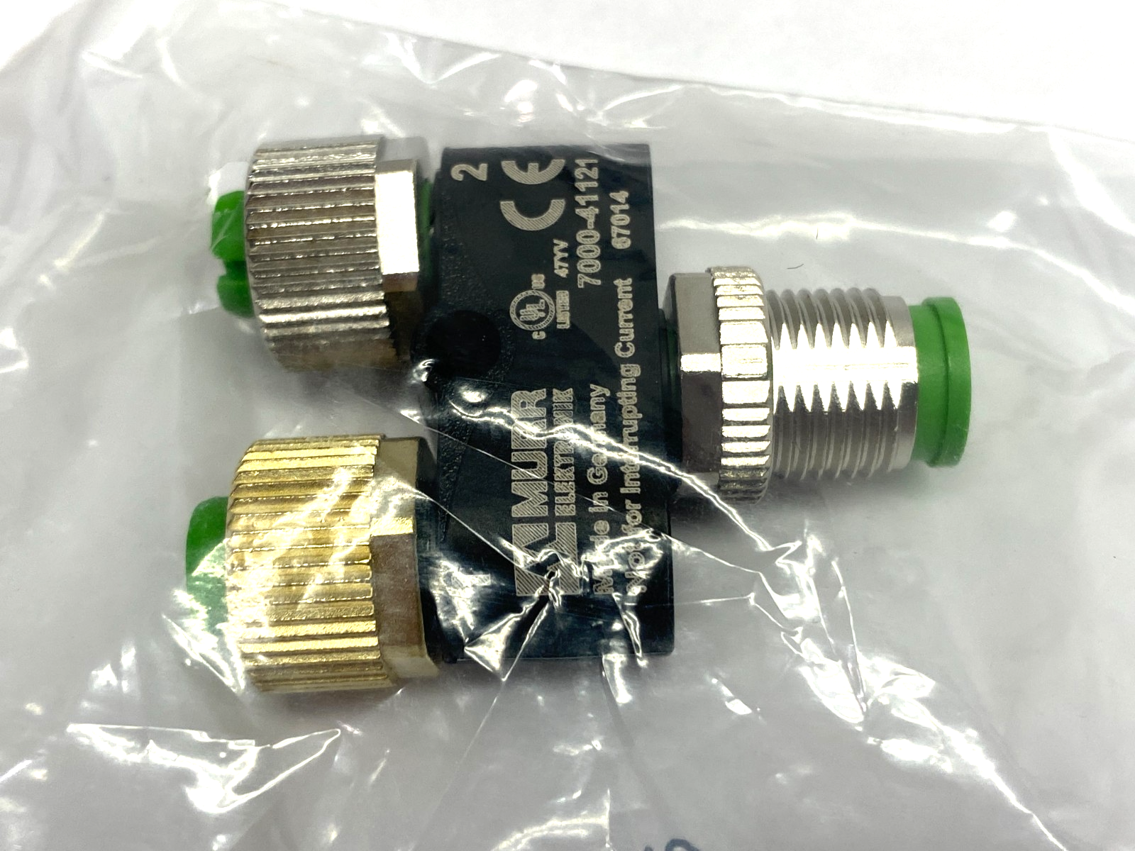 7000-41121-0000000 | Murr Elektronik T-Coupler M12 Male/ 2x Female A-cod. - New - Maverick Industrial Sales
