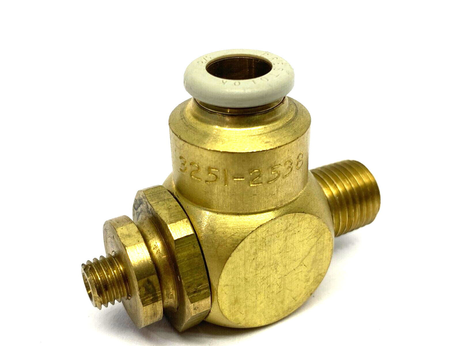 Parker 3251-2538 Brass Flow Control Valve, 1/4" NPT Thread, 3/8" Tube 032512538 - Maverick Industrial Sales