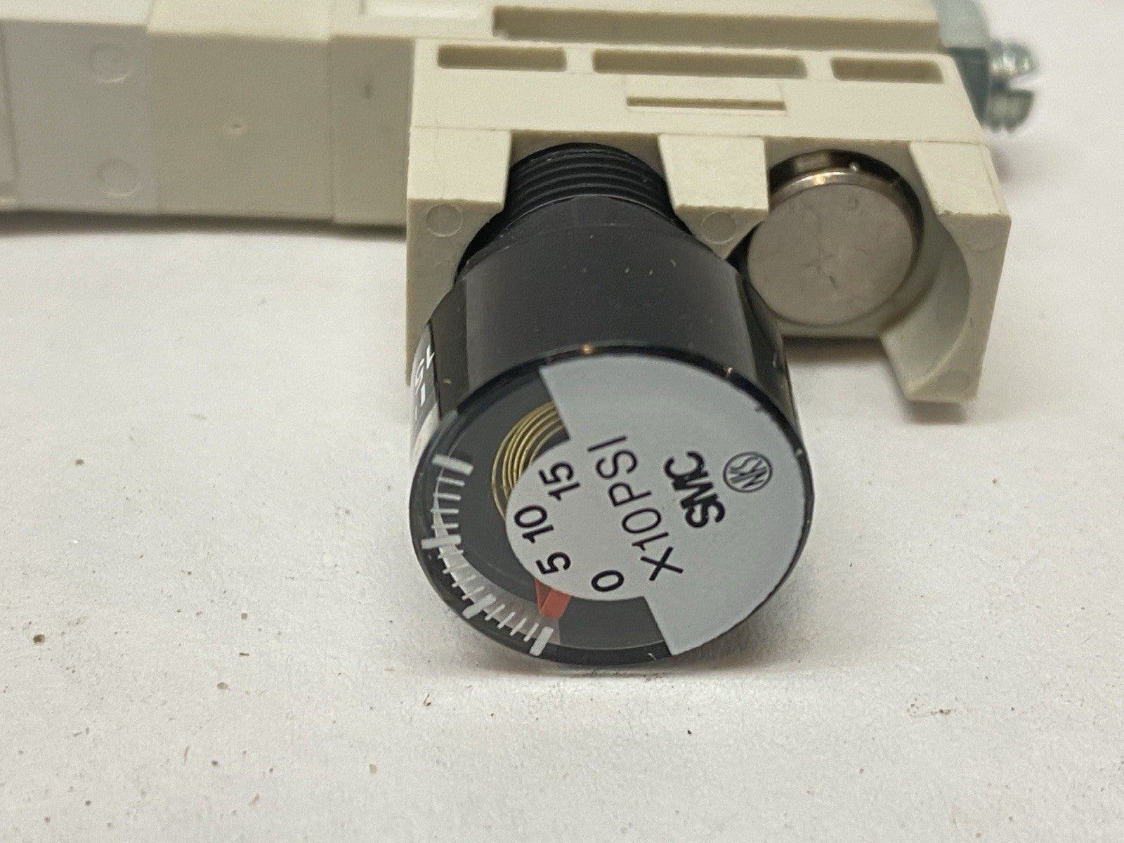 SY30M-N5-P-3 | SMC Pneumatic Interface Regulator w/ PSI Gauge - Used - Maverick Industrial Sales