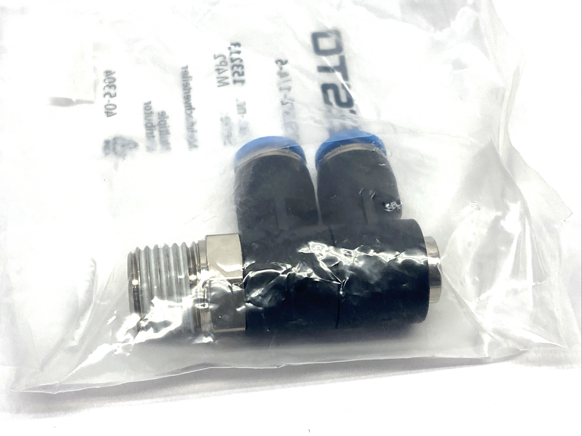Festo QSLV2-1/4-6 Multiple Distributor Fitting R1/4 6mm Tube OD 153213 LOT OF 2 - Maverick Industrial Sales