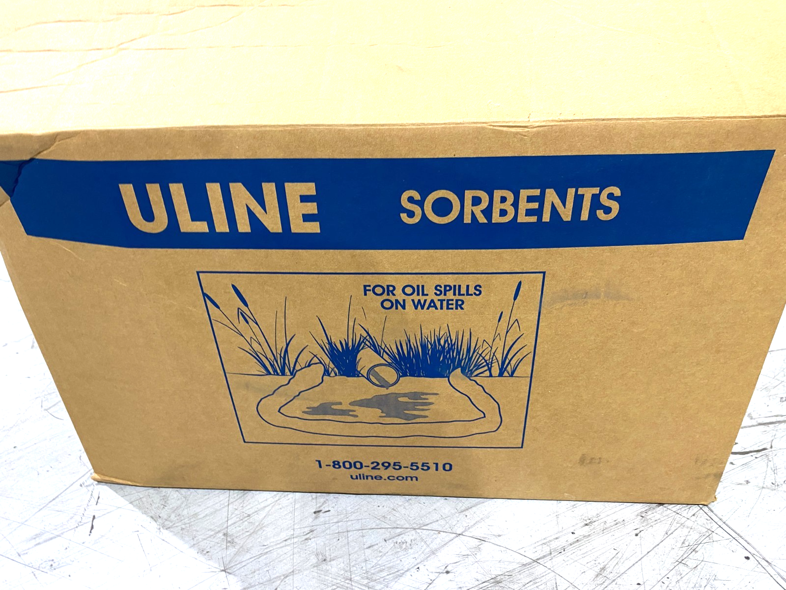 S-19490 | Uline Oil Only Sorbents 10' Length BOX OF 4 - New – Open Box - Maverick Industrial Sales
