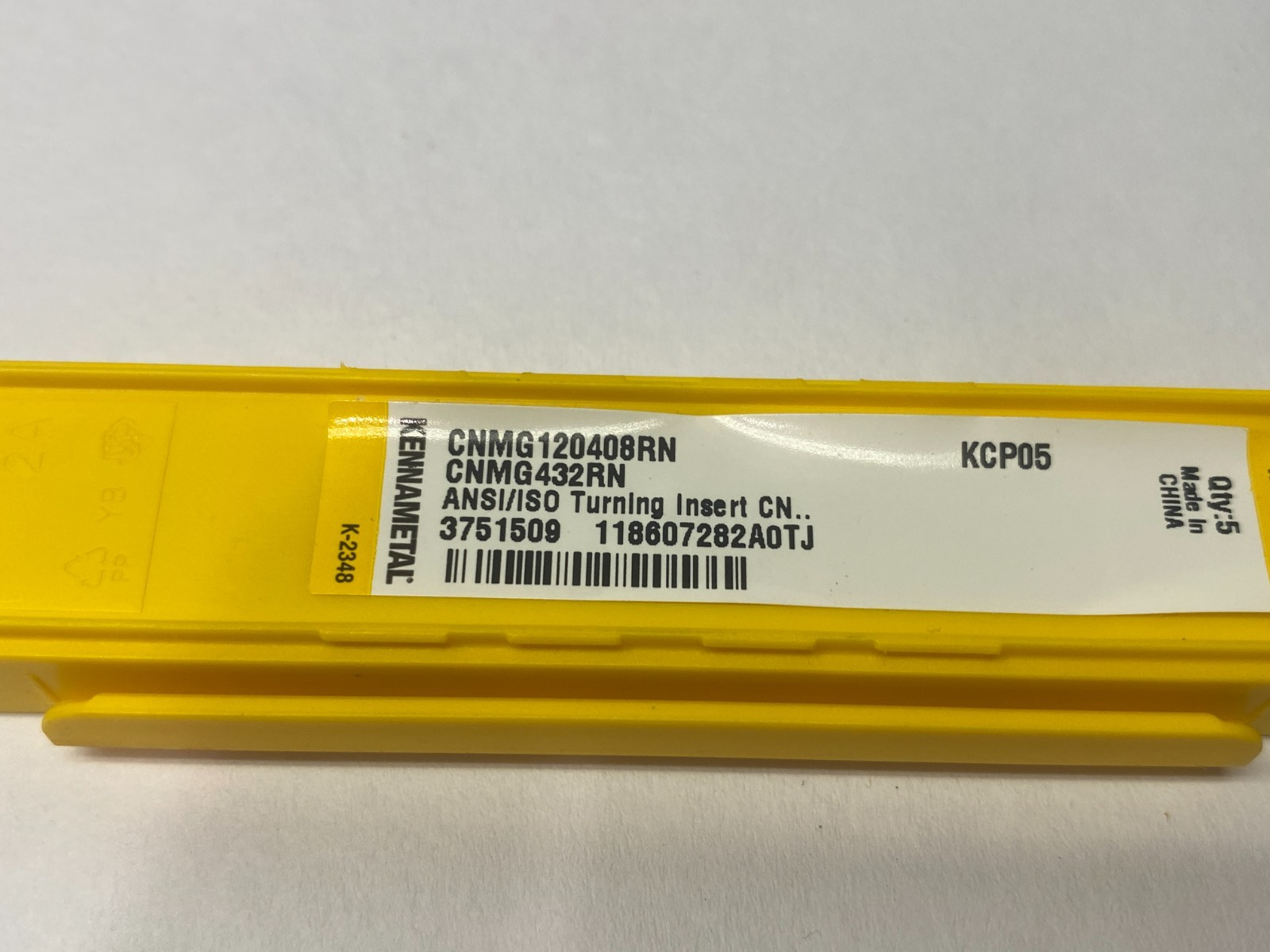 Kennametal 3751509 Kenloc™ CNMG Insert Negative RN CNMG120408RN PKG OF 5 - Maverick Industrial Sales