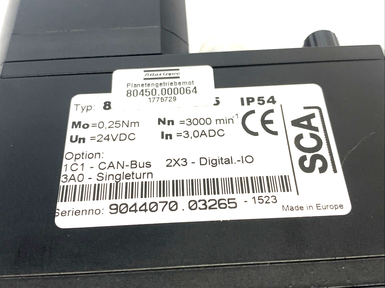 Atlas Copco 80450.000064 Planetary Gearmotor 1775729 Neugart 100258066 Reducer - Maverick Industrial Sales