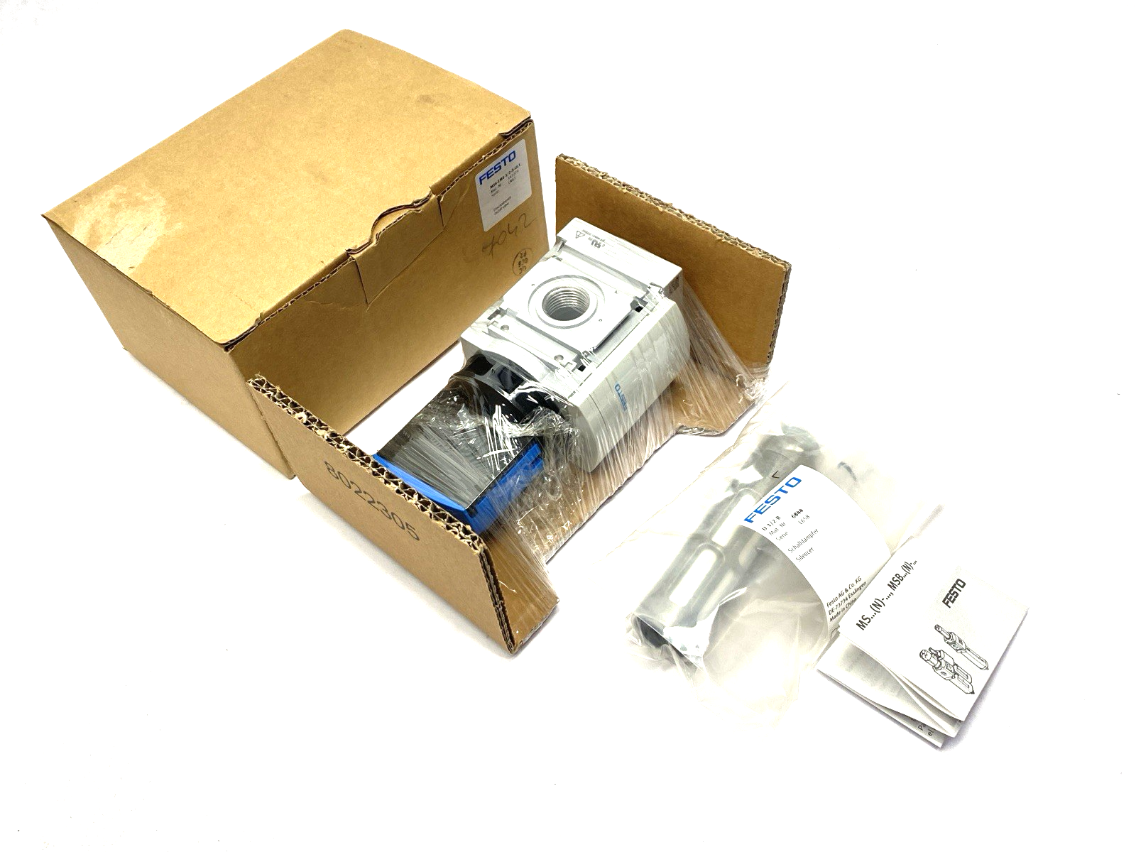 Festo MS6-EM1-1/2-S-UL1 Manual On/Off Valve, Rotary, w/ Silencer 541279 - Maverick Industrial Sales
