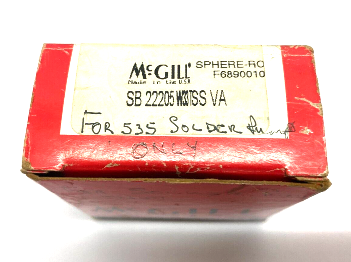 McGill SB 22205W33TSS VA SPHERE-ROL Radial Spherical Roller Bearing - Maverick Industrial Sales