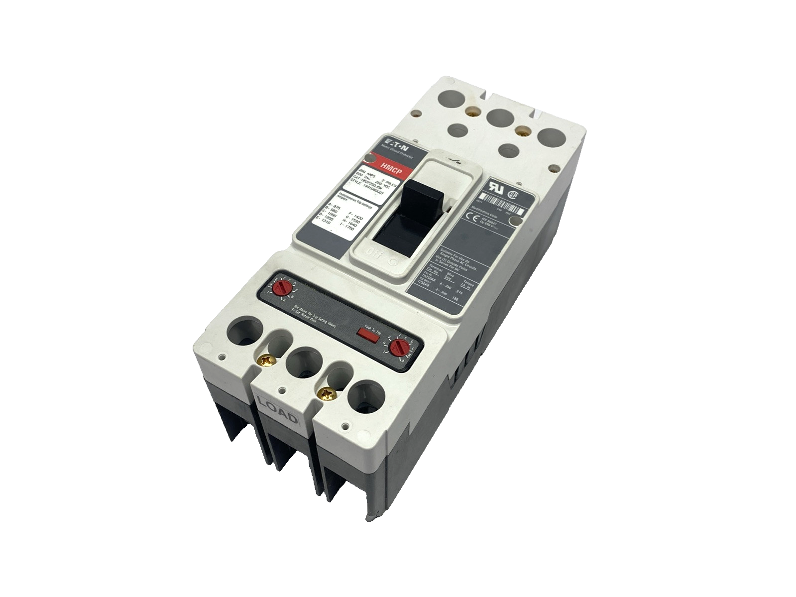 Eaton HM2P250J5W Series C Motor Circuit Protector 250A 600VAC CHIPPED CORNER - Maverick Industrial Sales