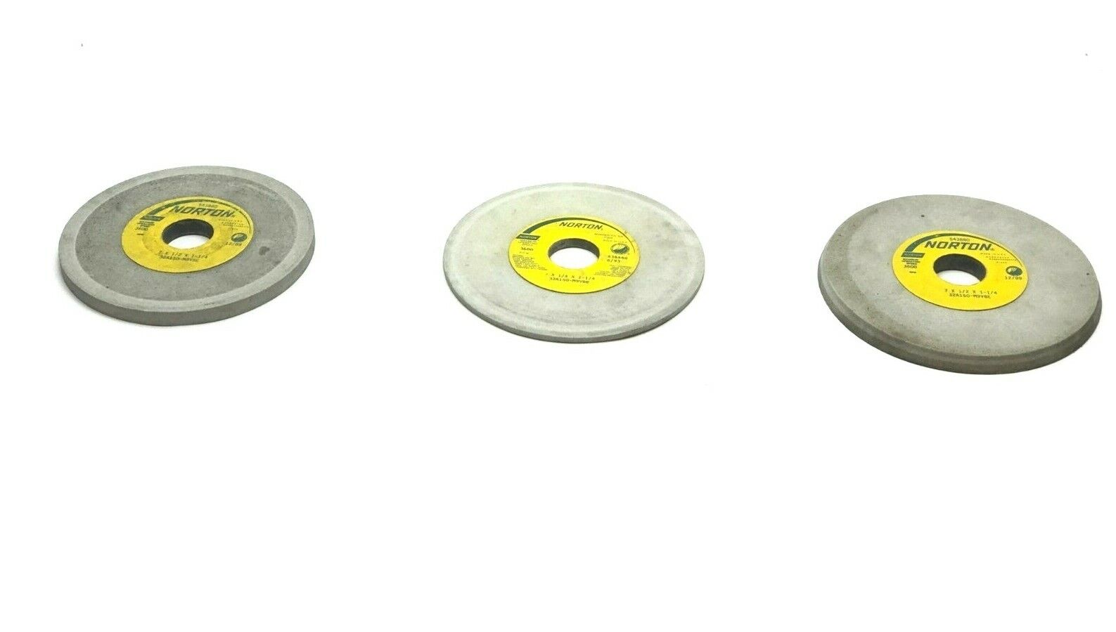 Norton 32A150-M9VBE Grinding Wheels 1-1/4" Bore 3600 RPM LOT OF 3 - Maverick Industrial Sales