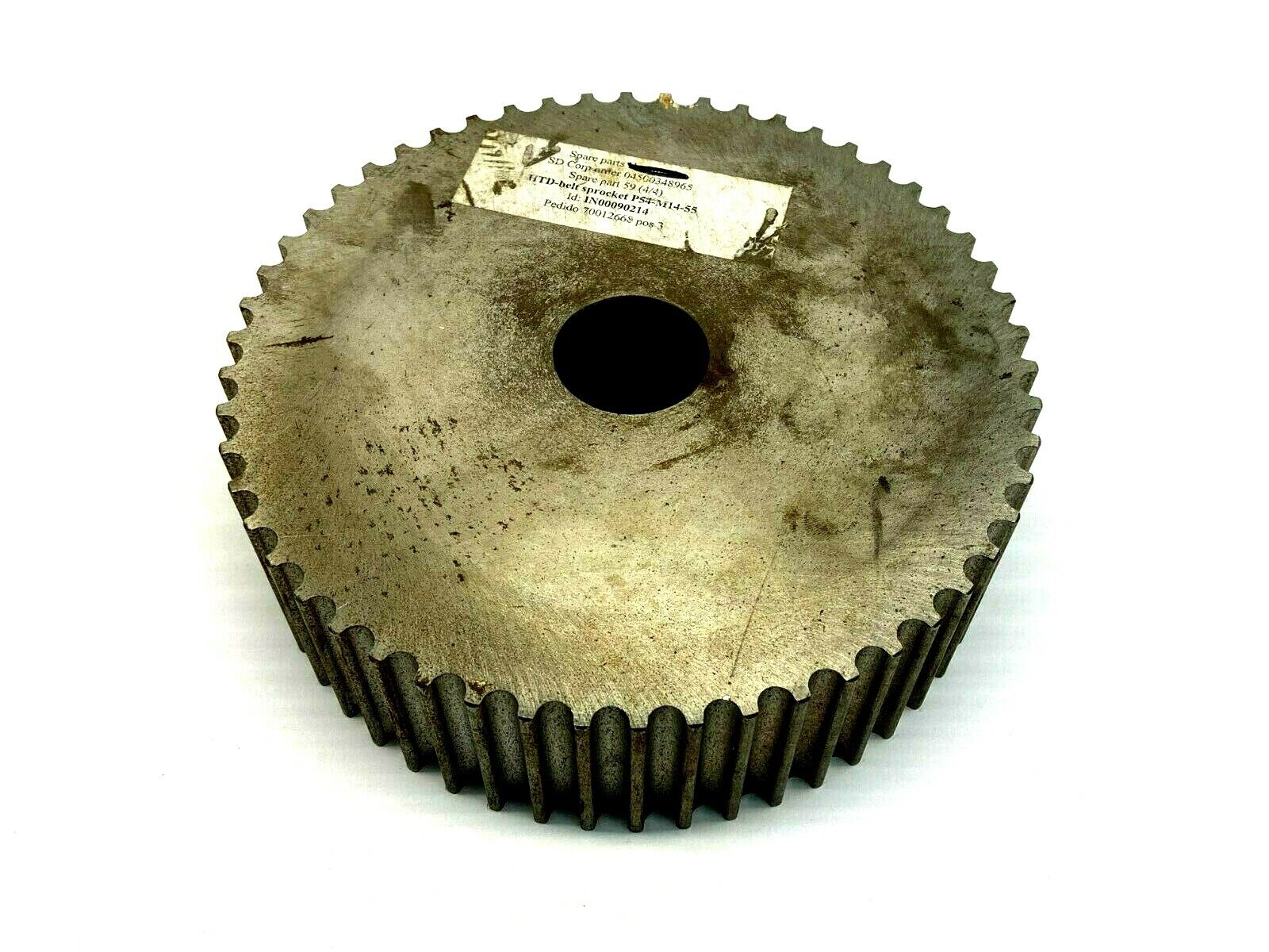 HTD P54-M14-55 Belt Sprocket Steel 9-5/8" Dia 2-3/4" Width 2-7/8" x 2-5/8" Bore - Maverick Industrial Sales