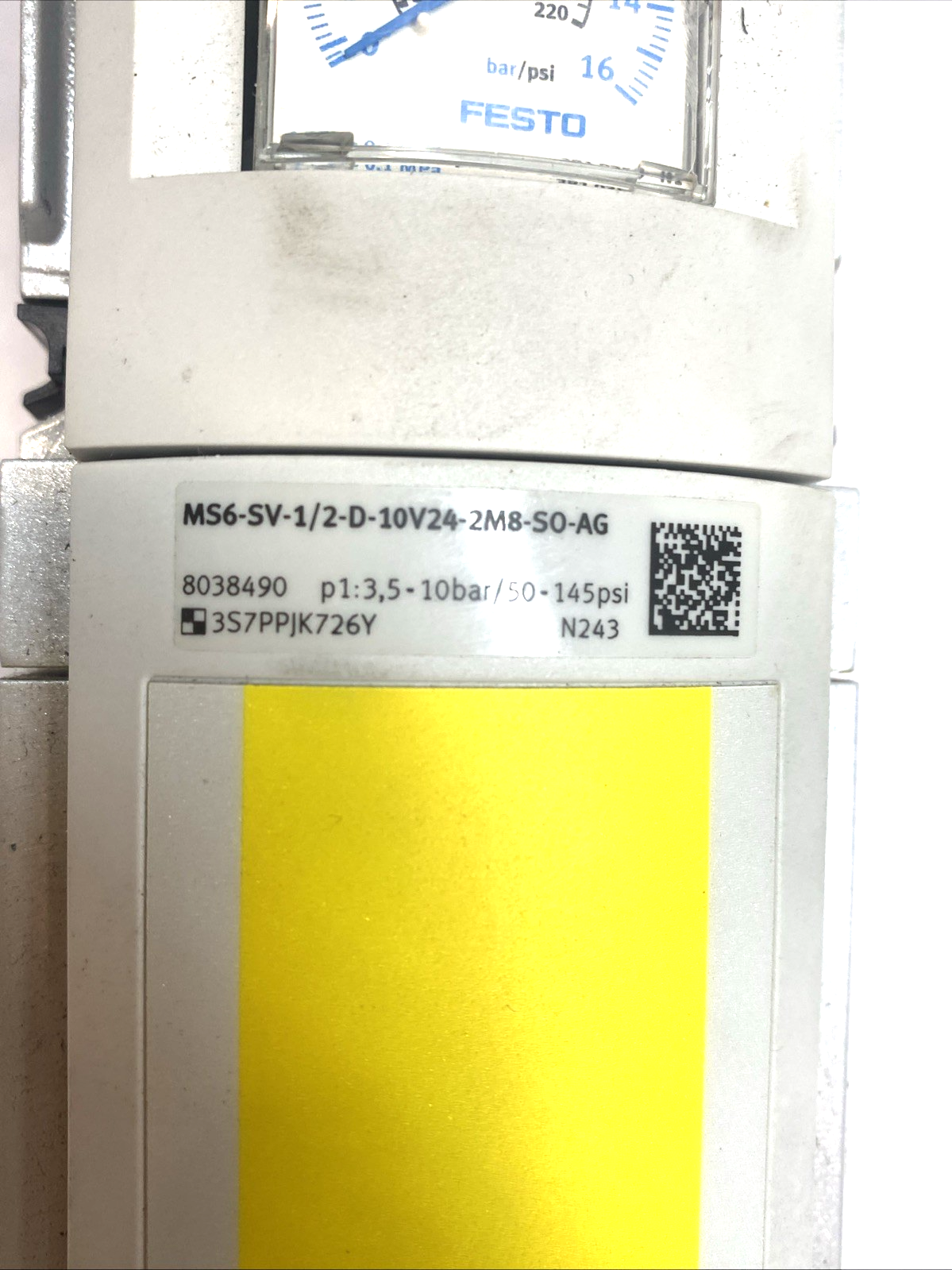 MS6-SV-1/2-D-10V24-2M8-SO-AG | Festo Safety Valve G1/2 24VDC w/ MSC-3/2-24VDC - Used - Maverick Industrial Sales