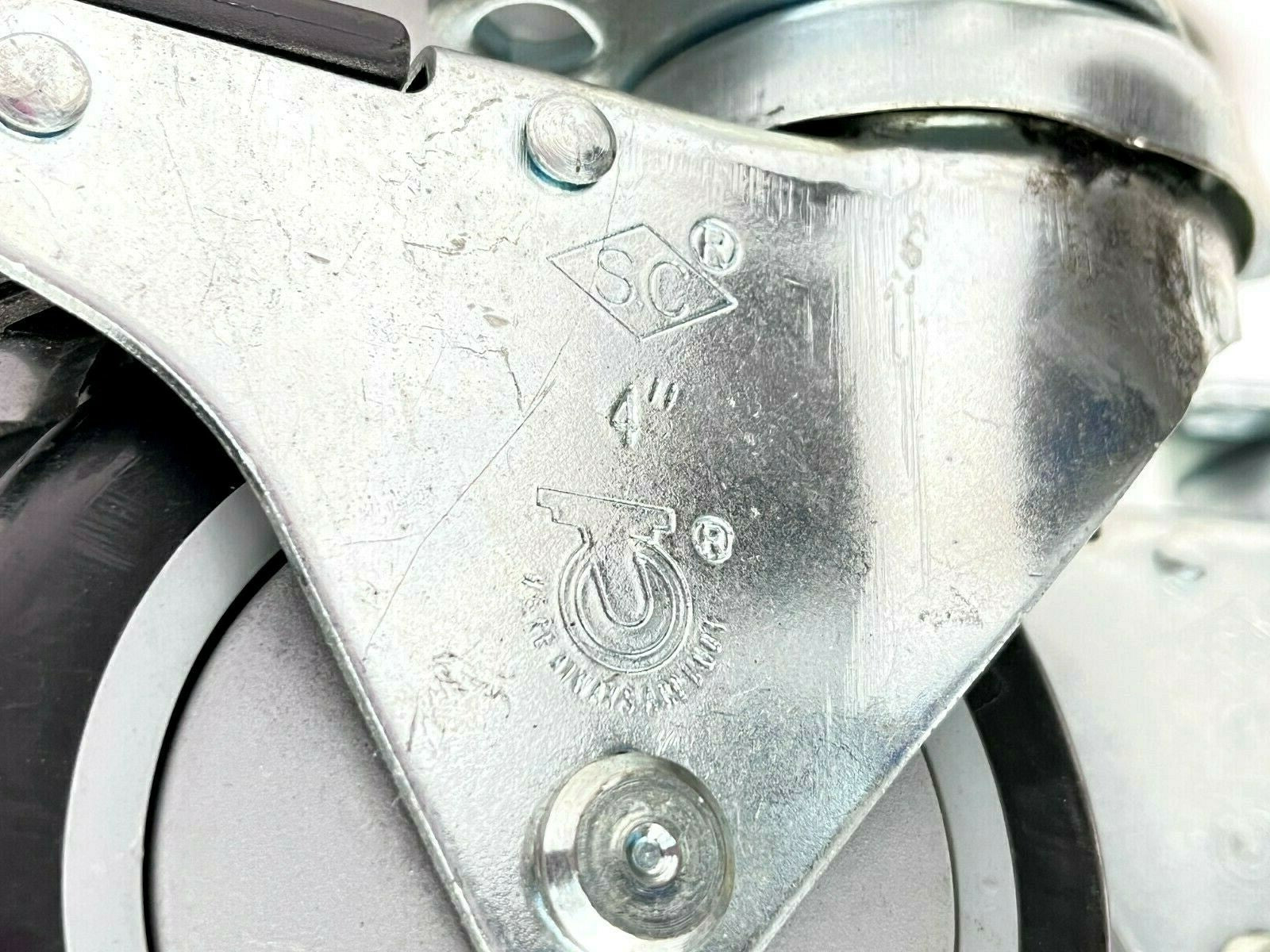 Superior Casters 4" Light Medium Duty Wheel 2) Rigid 2) Swivel w/ Brake SET OF 4 - Maverick Industrial Sales