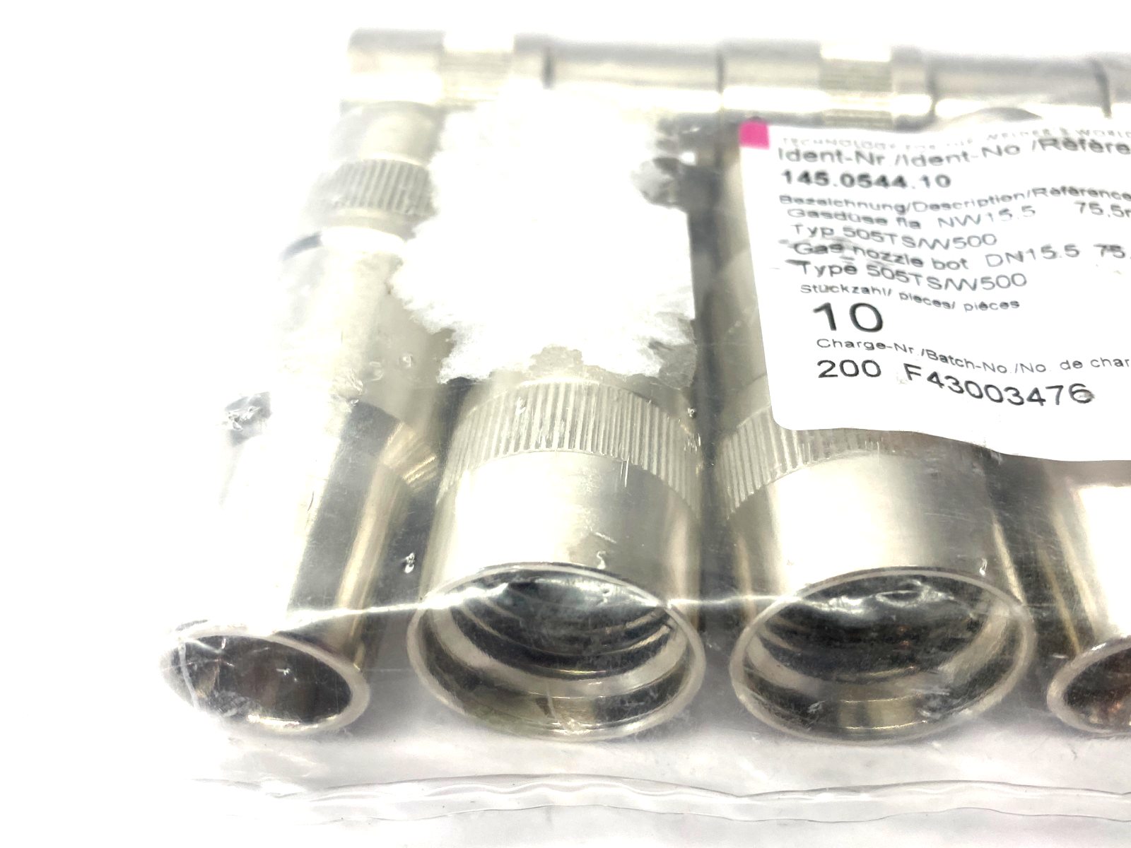 Abicor Binzel 145.0544 Gas Nozzle Robo C-Thread Bfm 15.5 x 75.5 PKG OF 10 - Maverick Industrial Sales