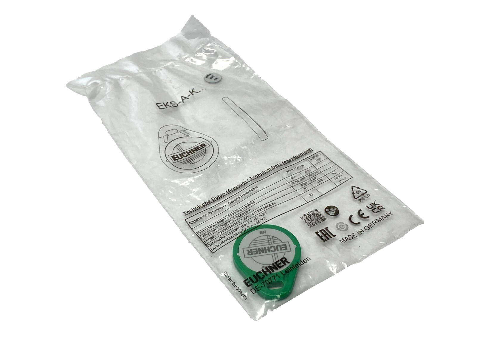 EKS-A-K1GNWT32-EU | Euchner Electronic Read/Write Key 094839 - New - Maverick Industrial Sales