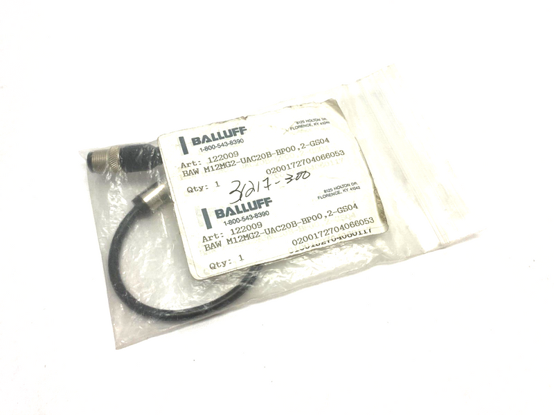 Balluff BAW M12MG2-UAC20B-BP00,2-GS04 Flush Mount Proximity Sensor BAW001J - Maverick Industrial Sales