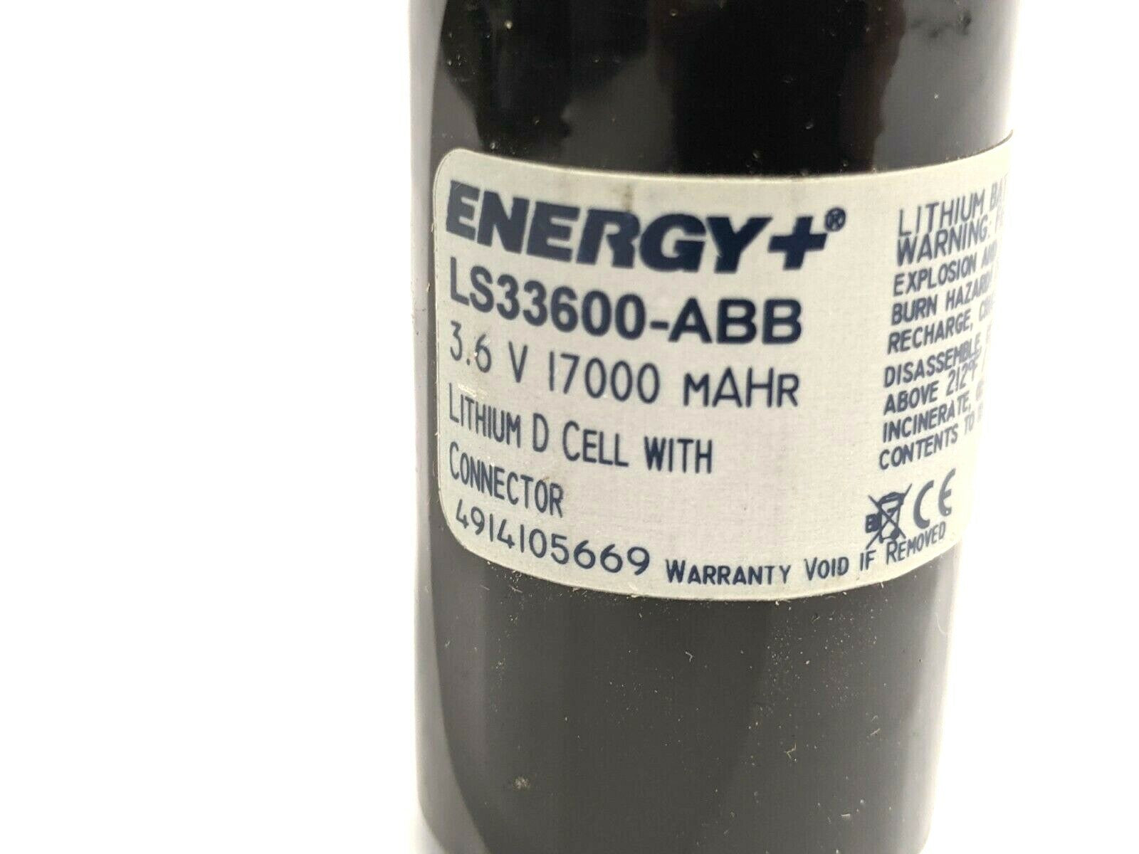 Energy+ LS33600-ABB Lithium D Cell w/ Connector 3.6V 17000 mAH - Used - Maverick Industrial Sales