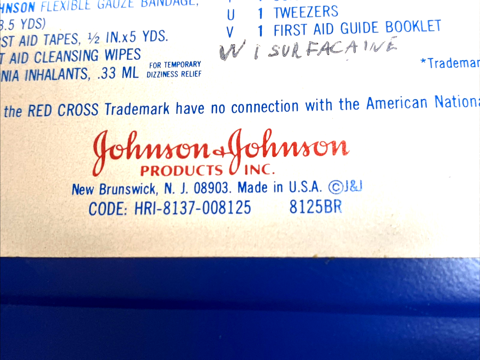 HRI-8137-008125 | Johnson & Johnson Metal Industrial First Aid Kit Number 25 - Used - Maverick Industrial Sales