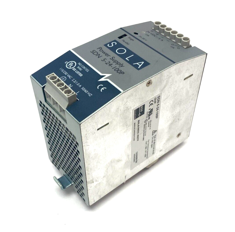 Emerson Sola SDN 5-24-100P Power Supply 115/230VAC 2.2/1.0A 50/60Hz - Maverick Industrial Sales