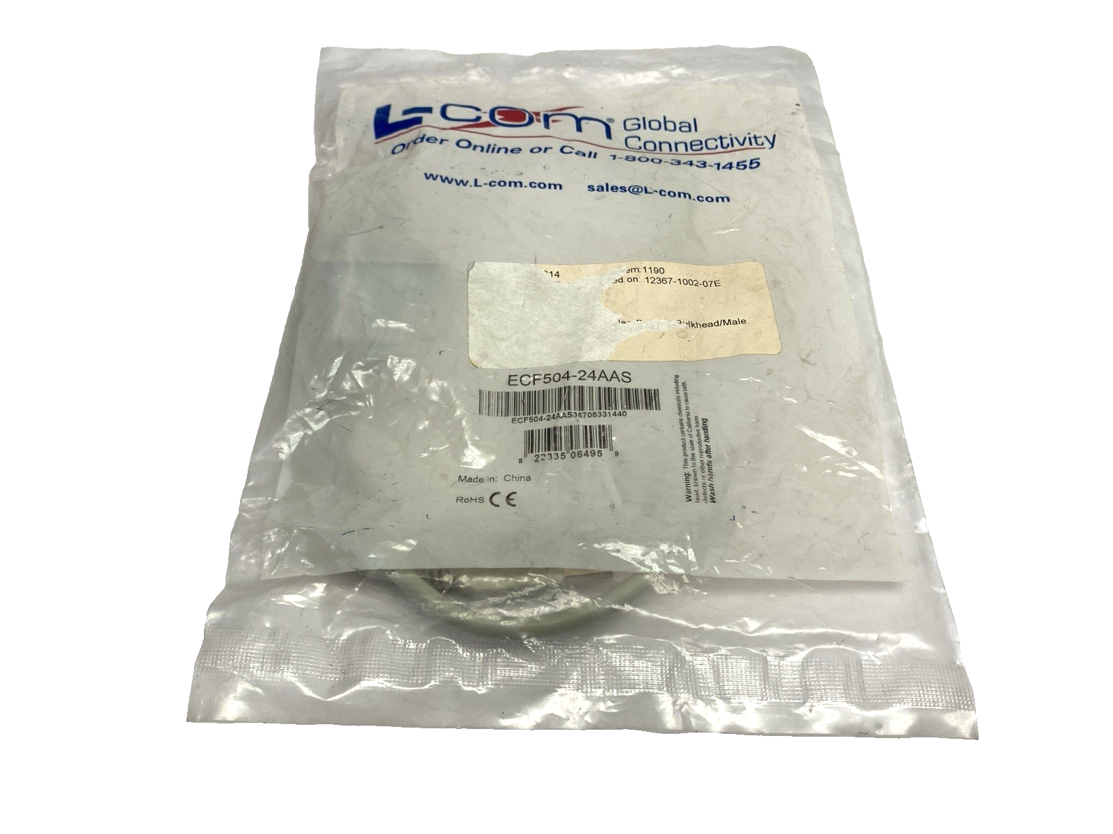 L-Com ECF504-24AAS USB Female Bulkhead to Male - Maverick Industrial Sales