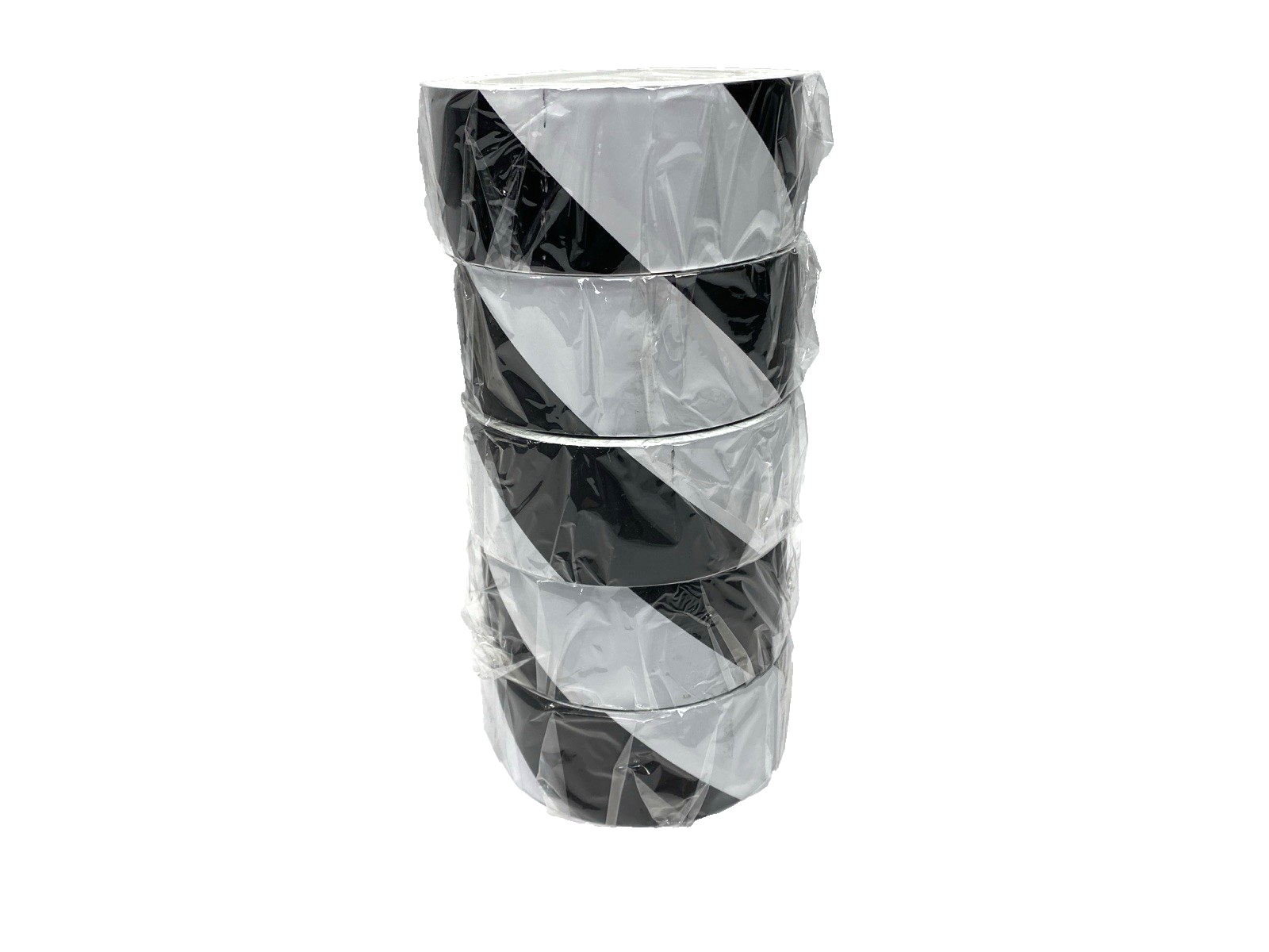 Uline S-13512 Industrial Vinyl Safety Tape White/Black 2" x 36 yds LOT OF 5 - Maverick Industrial Sales