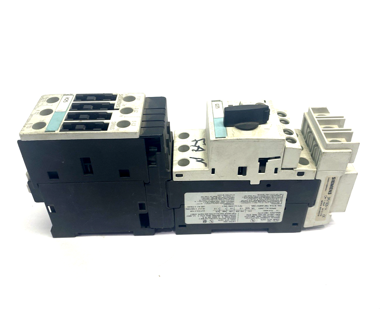 Siemens 3RV1021-1AA10 Motor Protection Circuit Breaker 3RT1024-1A Contactor - Maverick Industrial Sales