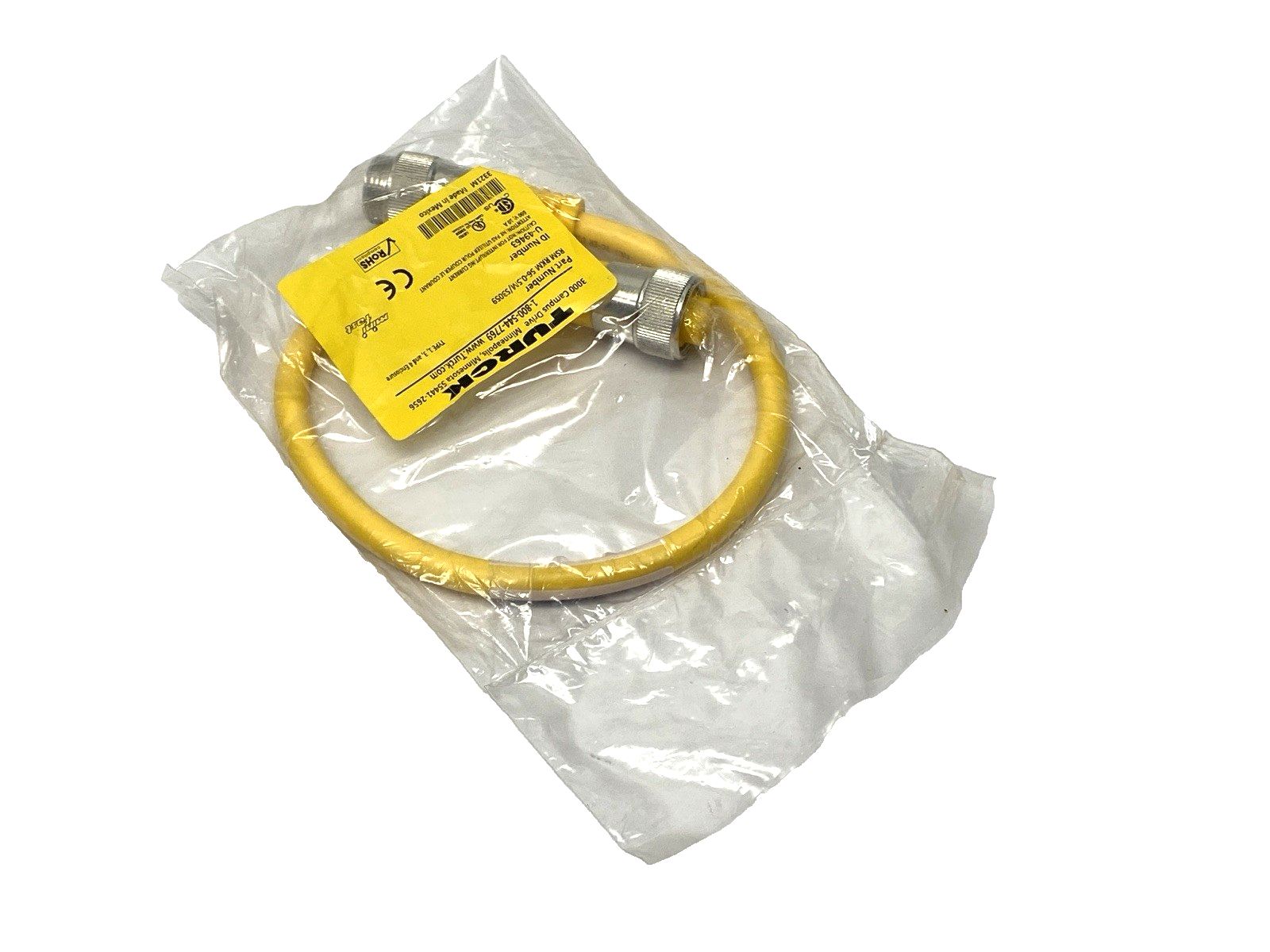 RSM RKM 56-0.5M/S305 | Turck 9 Double End Power Cable Male to Female 7/8" U-49463 - New - Maverick Industrial Sales