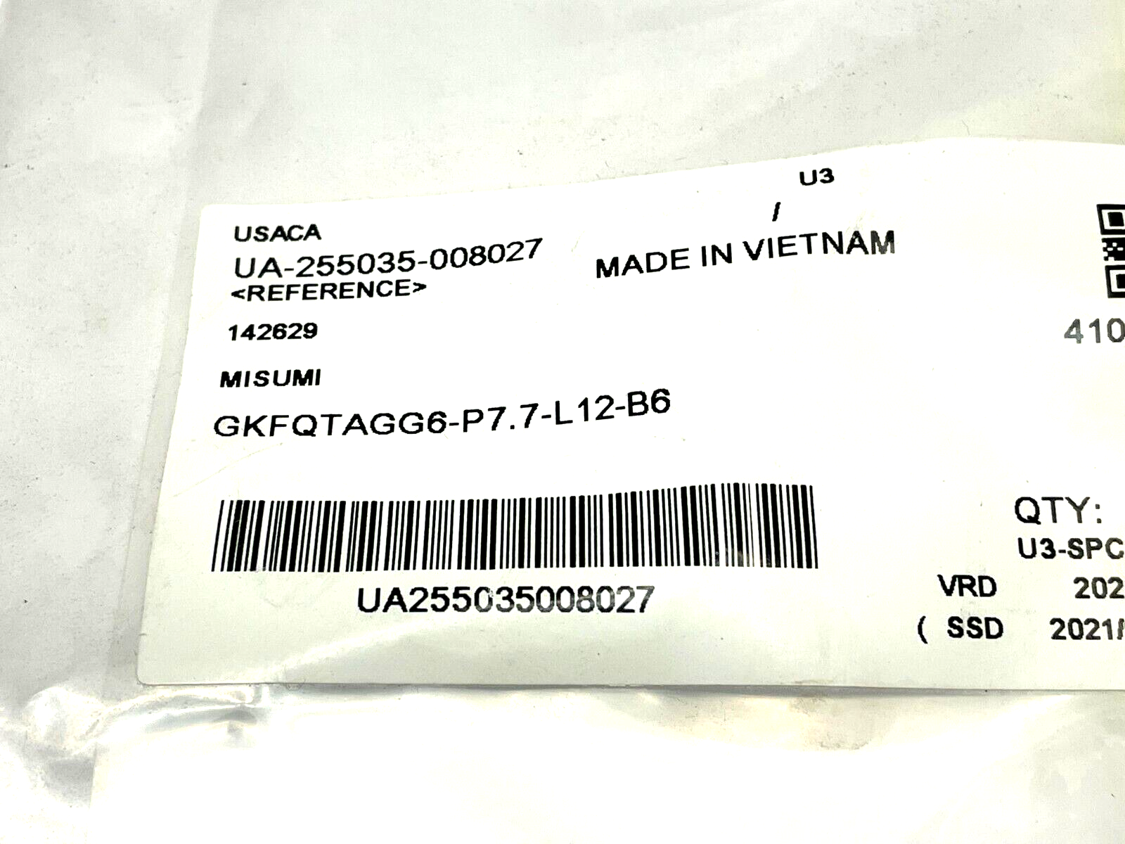 MiSUMi GKFQTAGG6-P7.7-L12-B6 Large Head Locating Pin LOT OF 4 - Maverick Industrial Sales