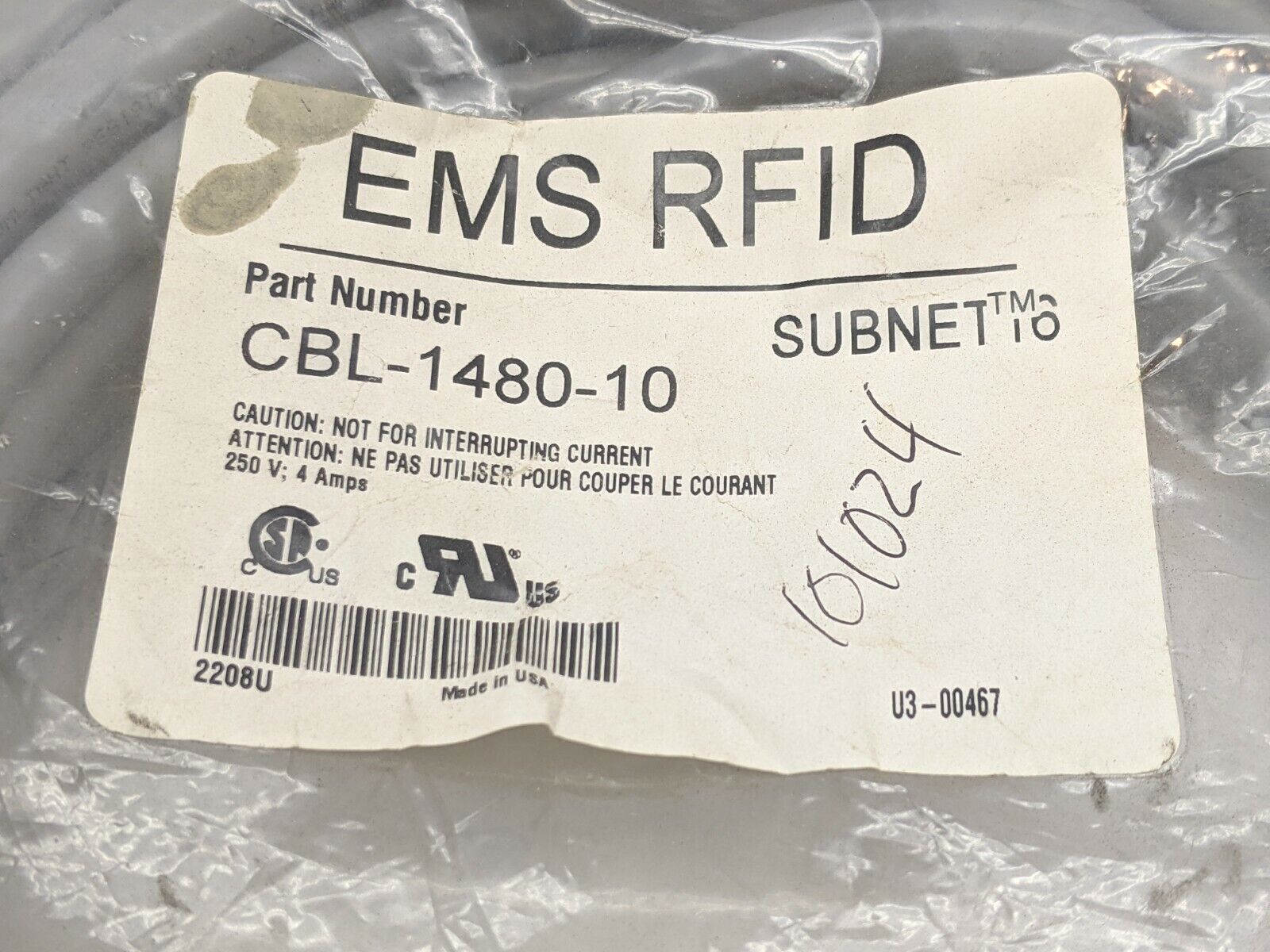 EMS Technologies CBL-1480-10 ThinNet Drop Cable 10M - Maverick Industrial Sales