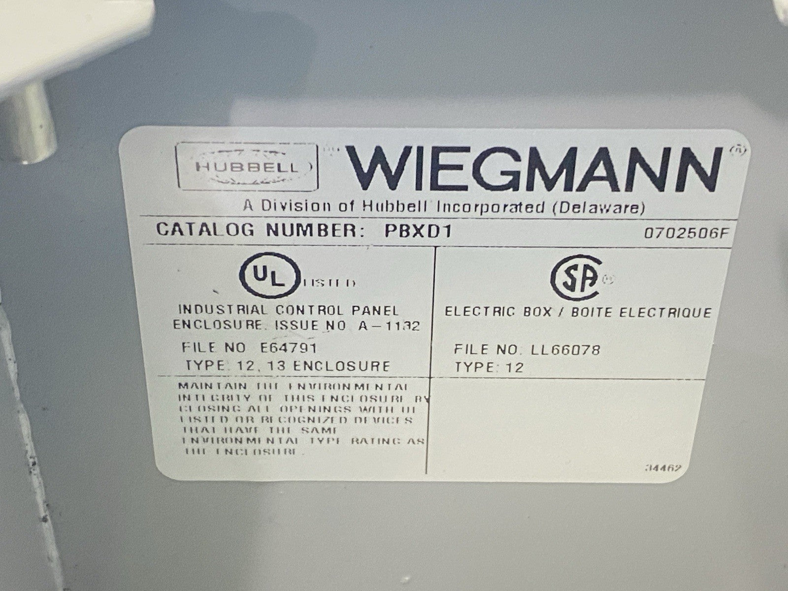 Wiegmann PBXD1 1-Hole Pushbutton Enclosure 30mm 4" x 4" x 5" - Maverick Industrial Sales