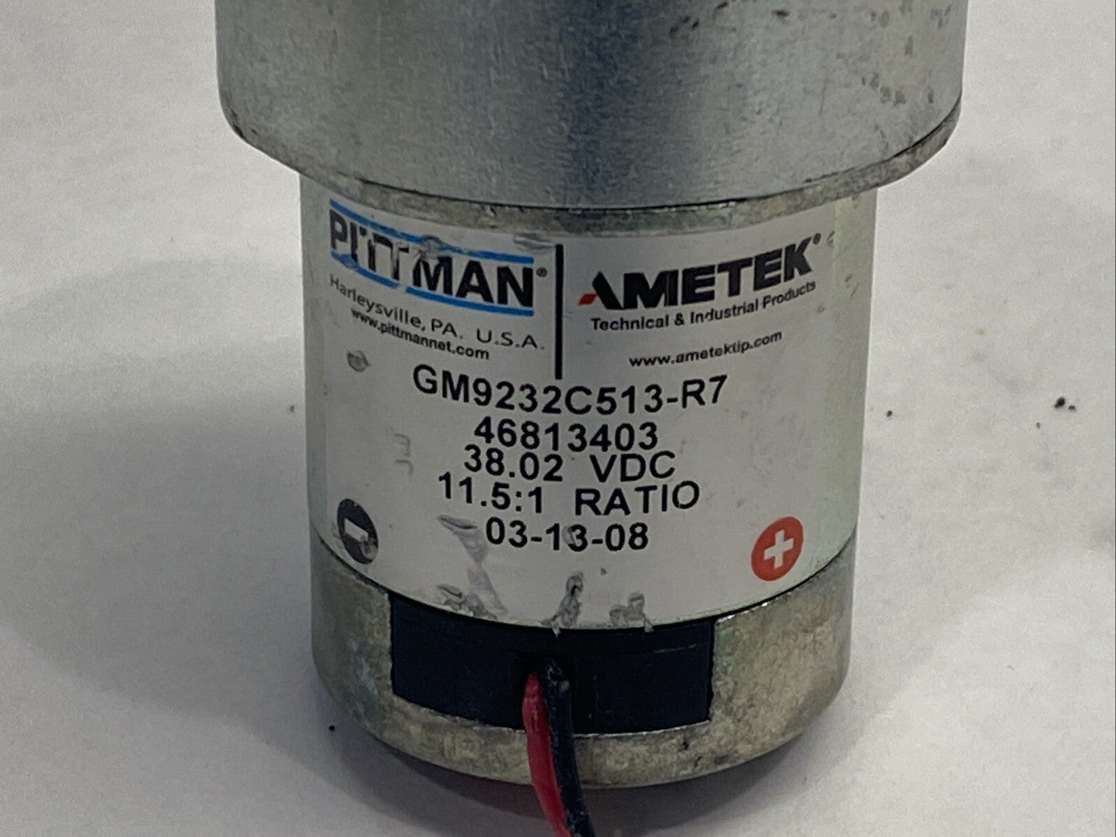 Ametek Pittman GM9232C513-R7 Gearmotor 38.2VDC 11.5:1 Ratio 46813403 - Maverick Industrial Sales